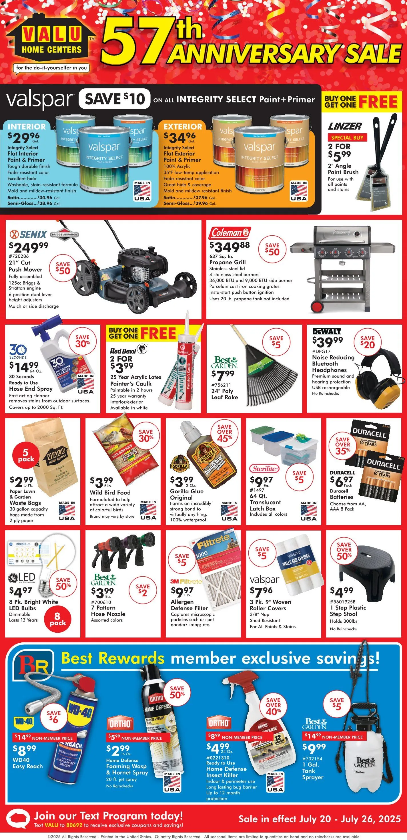Weekly ad Valu Home Centers Sales from July 20 to July 26 2025 - Page 