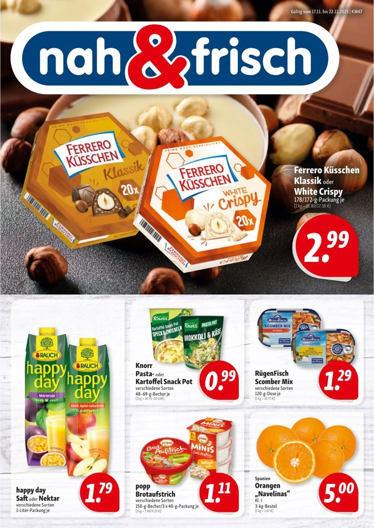 Nah & Frisch Angebote von 17. November bis 22. November 2025 - Prospekt seite 1