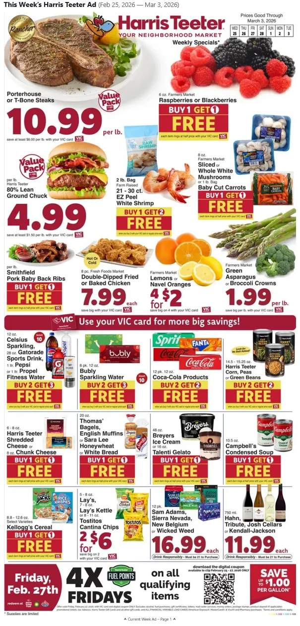 Weekly ad Harris Teeter Sales from February 25 to March 3 2026 - Page 1