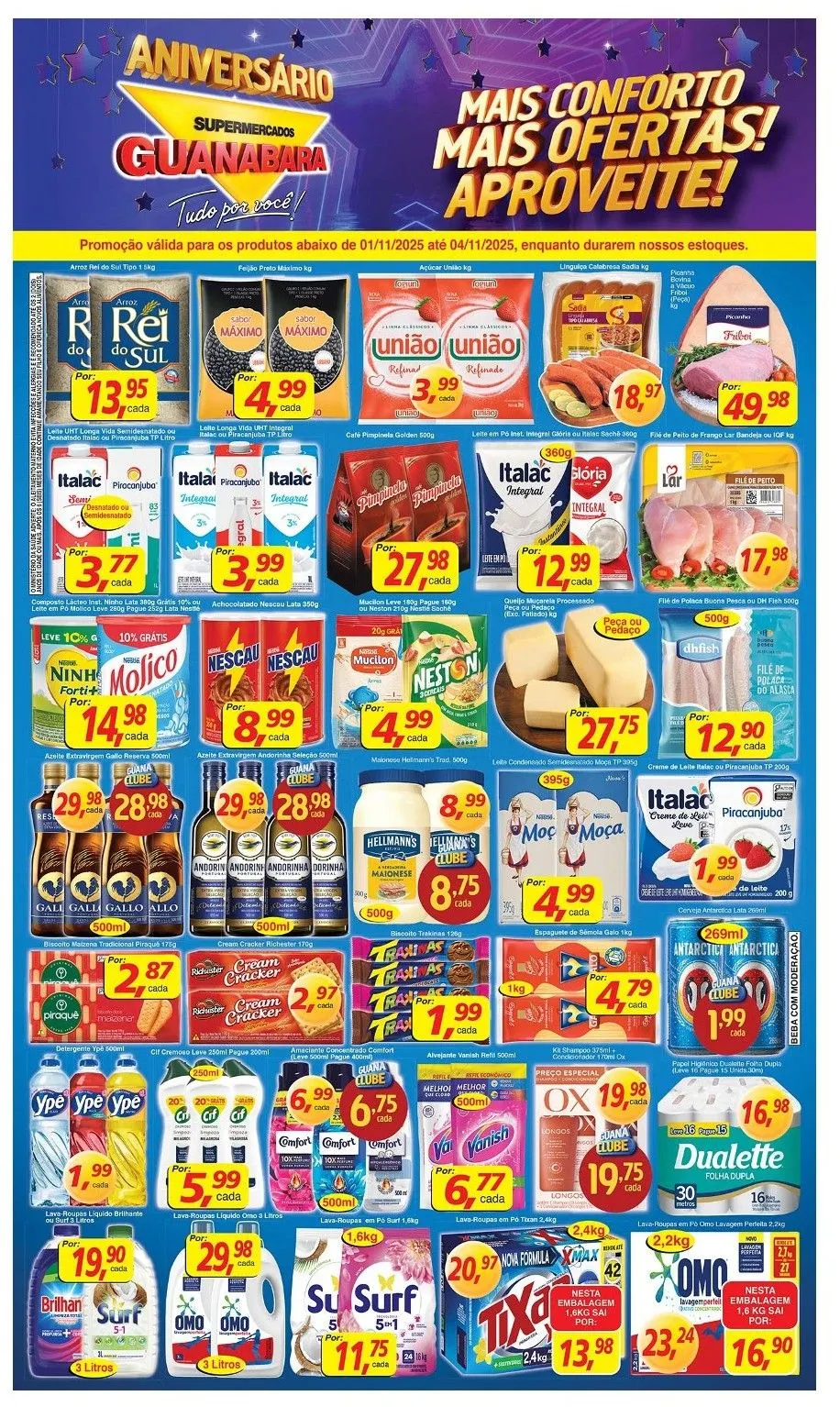 Encarte de Folhetos Supermercados Guanabara 1 de novembro até 4 de novembro 2025 - Pagina