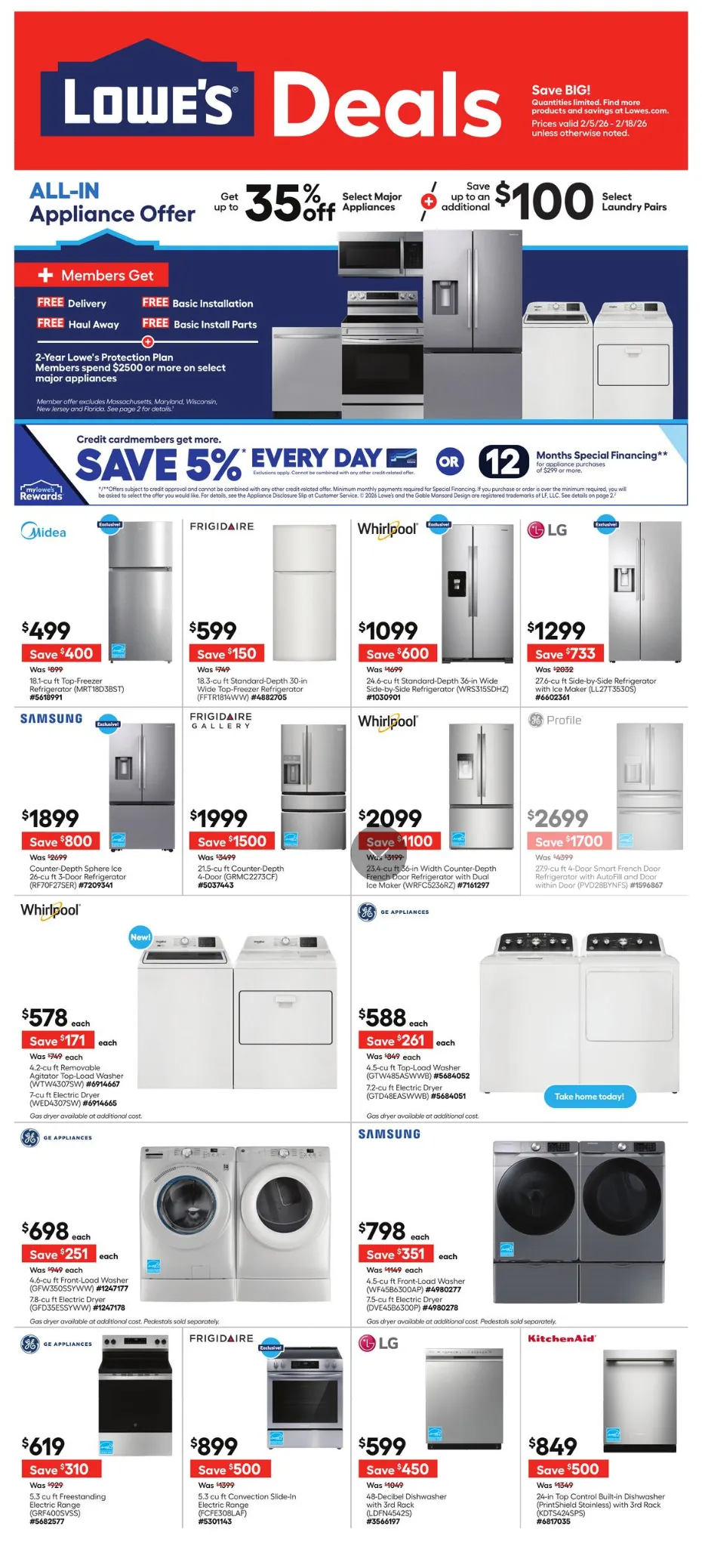 Lowe's Sales - February 5 February 18 2026