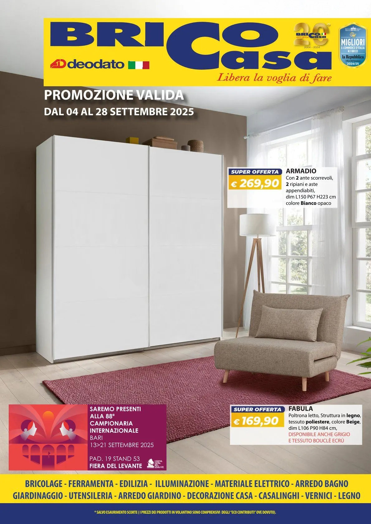 Volantini Bricocasa da 4 settembre a 28 settembre di 2025 - Pagina del volantino 1