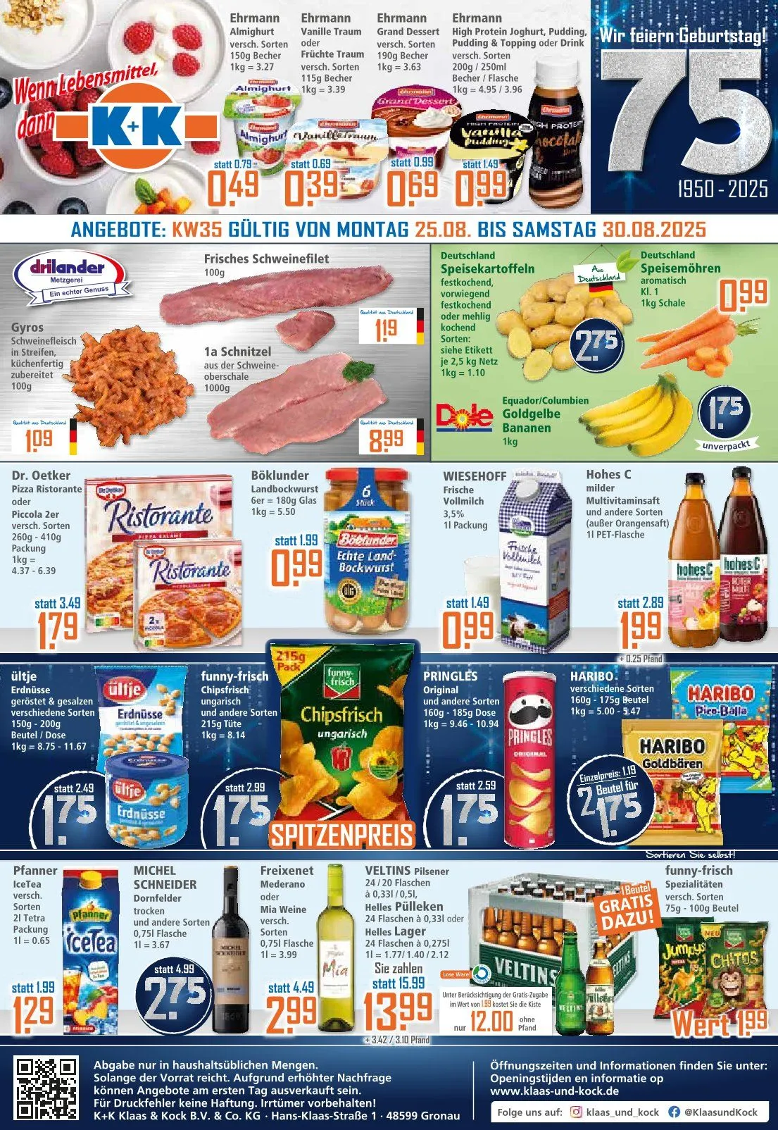 Klaas und Kock Prospekte von 25. Juli bis 30. August 2025 - Prospekt seite 
