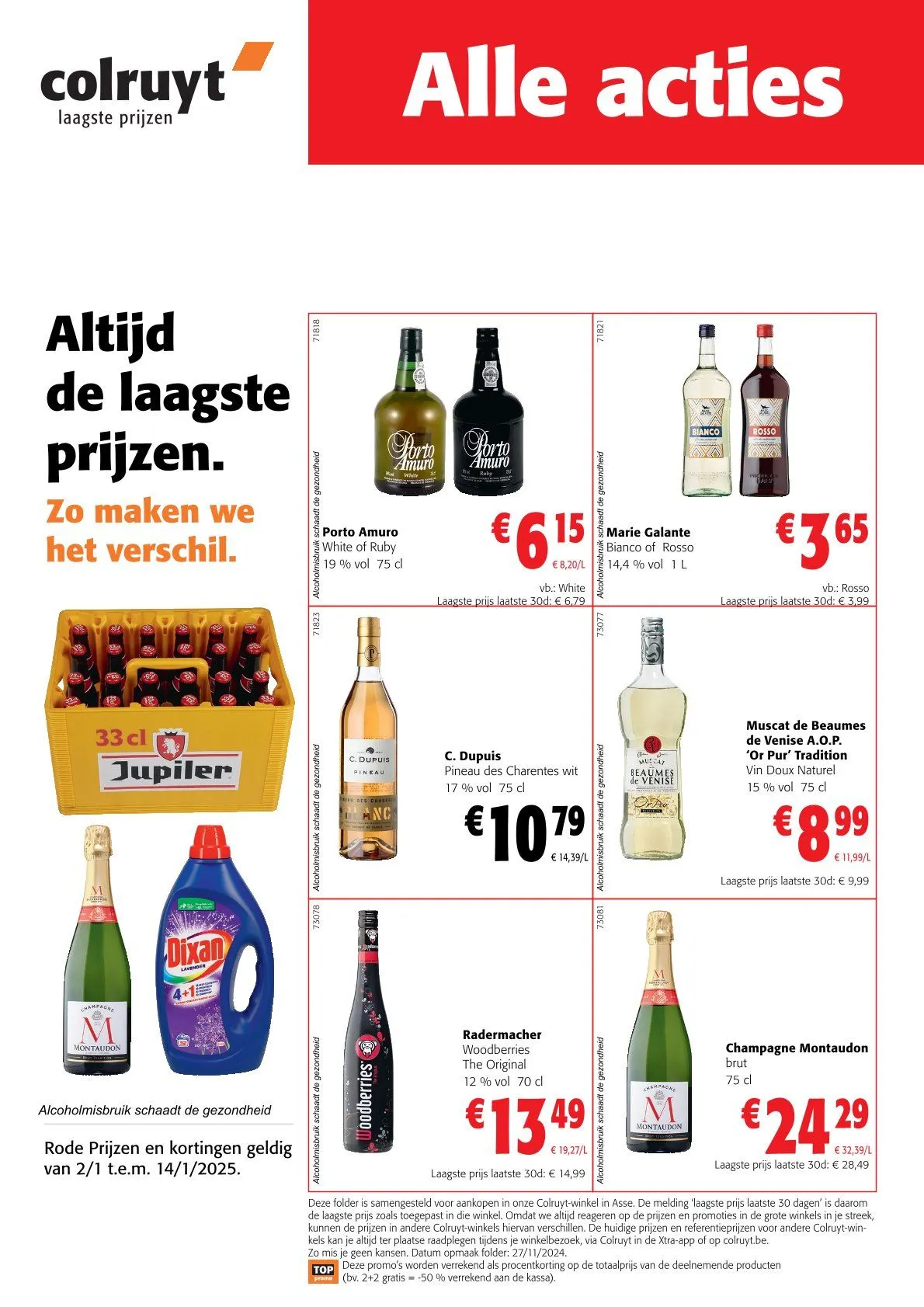 Speciale promoties van Colruyt van 2 januari tot 14 januari 2025 - folder pagina 