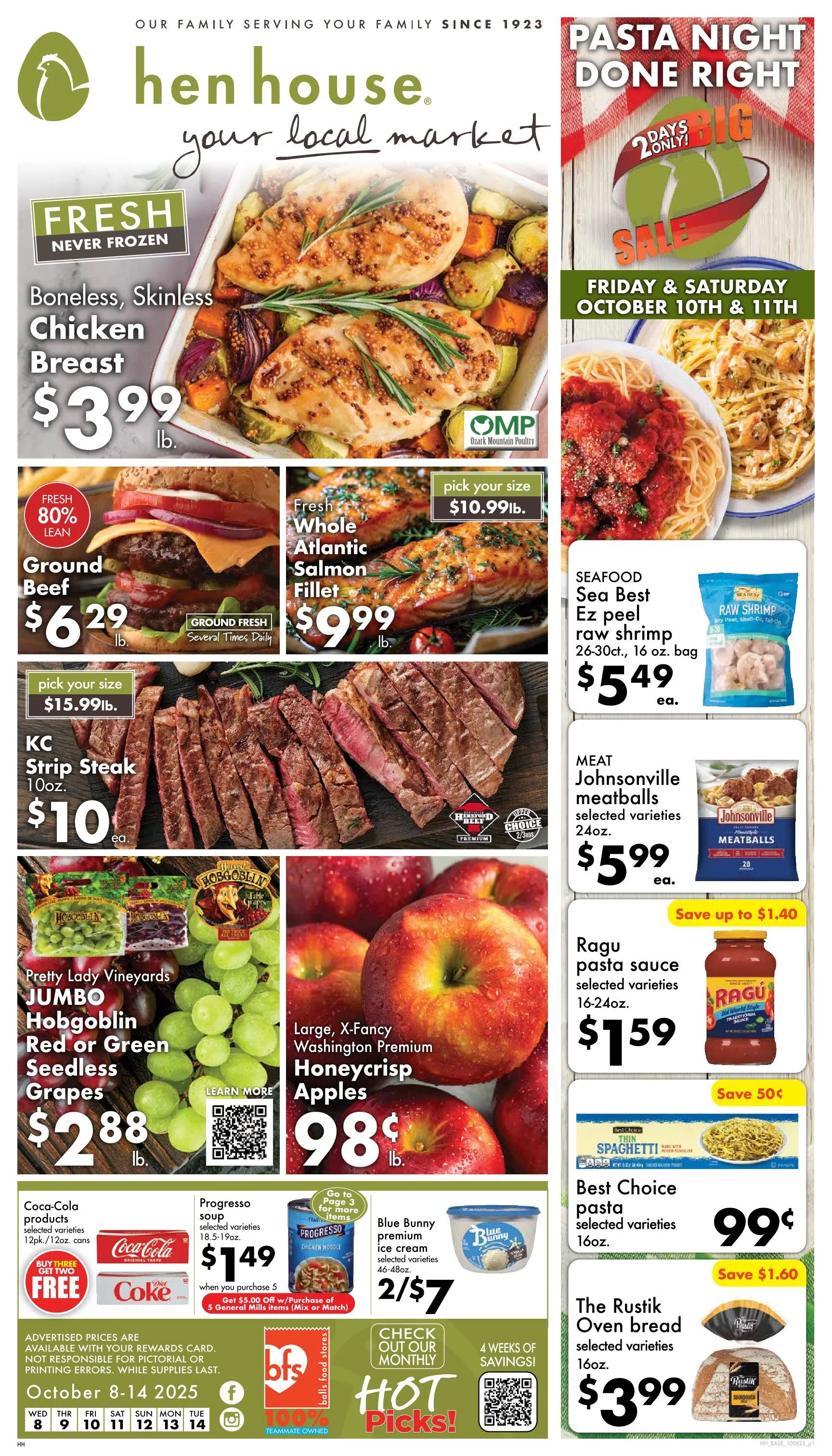Weekly ad Hen House Sales from October 8 to October 14 2025 - Page 1