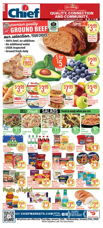 Weekly ad Chief Supermarket Sales from January 14 to January 20 2026 - Page 1
