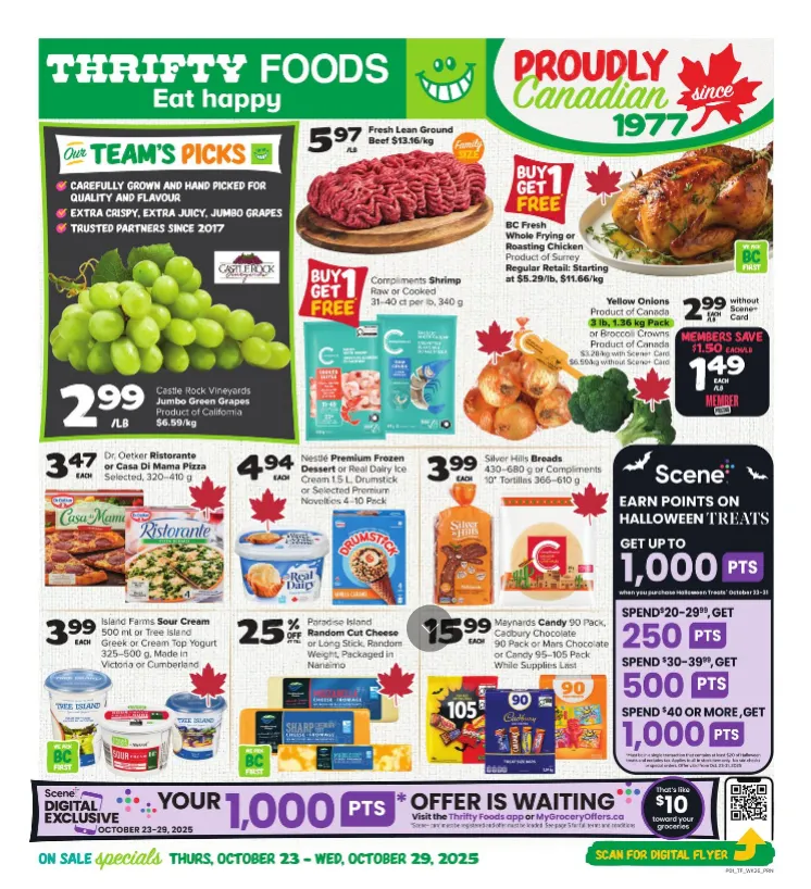 Thrifty Foods Sales from October 23 to October 29 2025 - flyer page 1