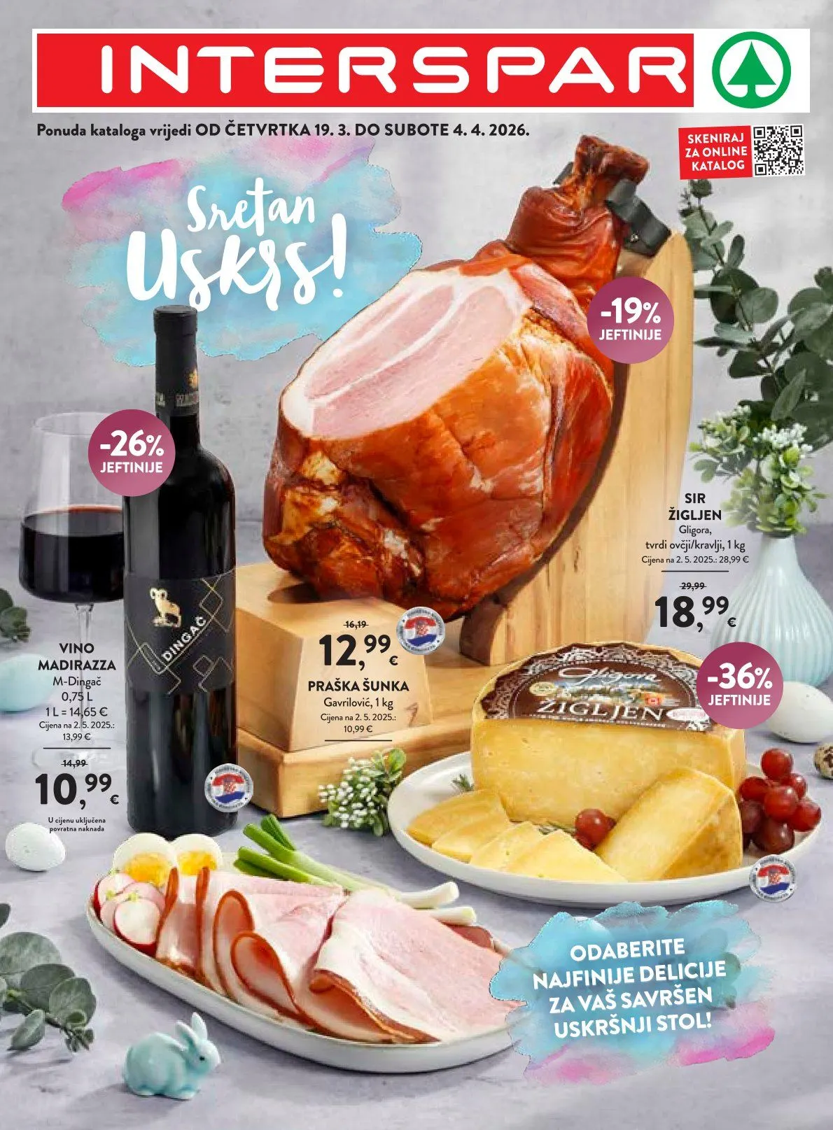 Katalog Ponude trgovine INTERSPAR od 19. ožujka do 4. travnja 2026. - Pregled Stranica 1