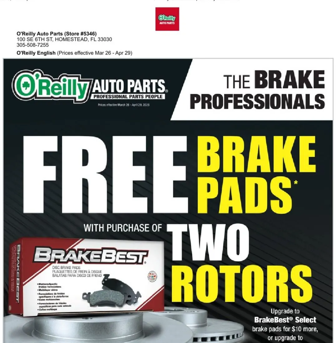 Weekly ad O'Reilly Auto Parts Deals from April 4 to April 29 2025 - Page 