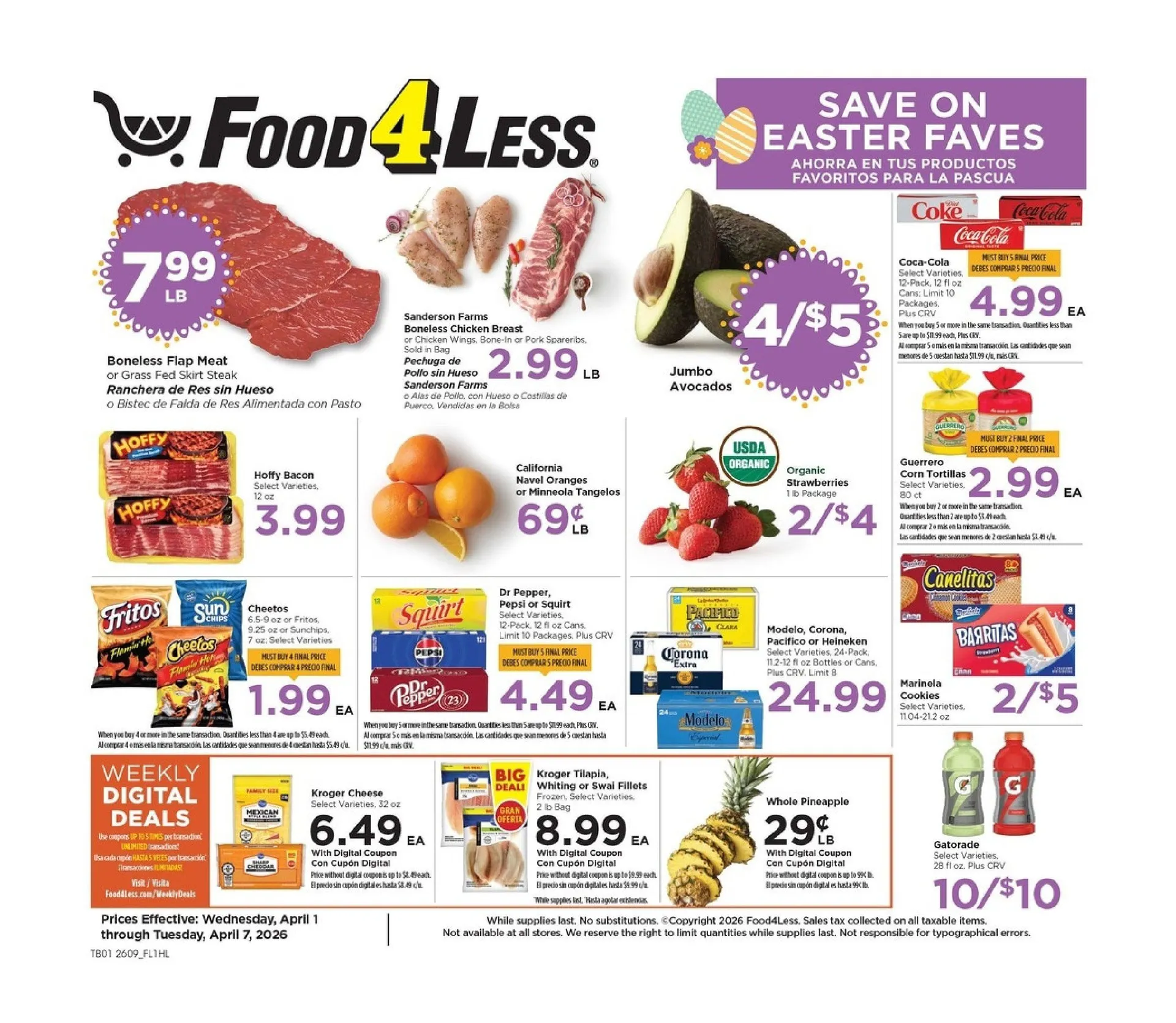 Weekly ad  Food 4 Less Sales from April 1 to April 7 2026 - Page 