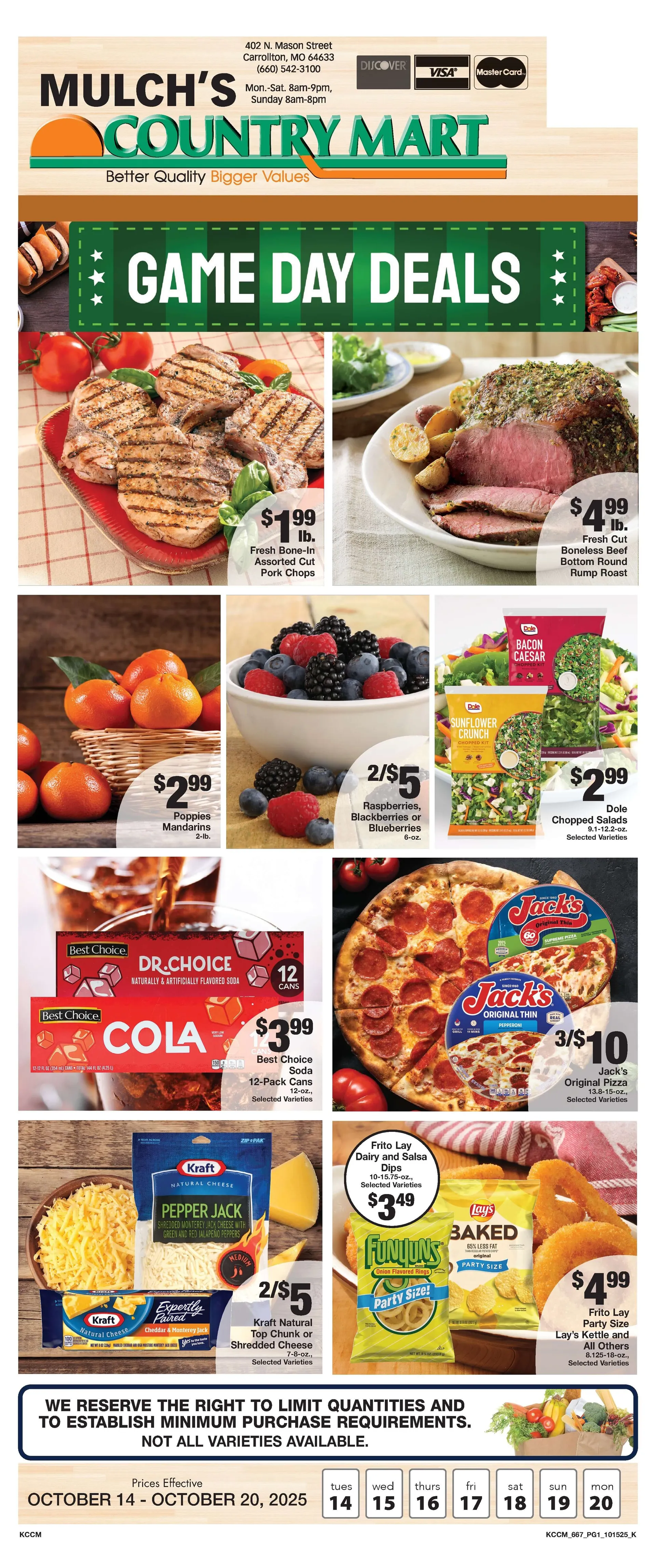 Weekly ad Country Mart Sales from October 14 to October 20 2025 - Page 1