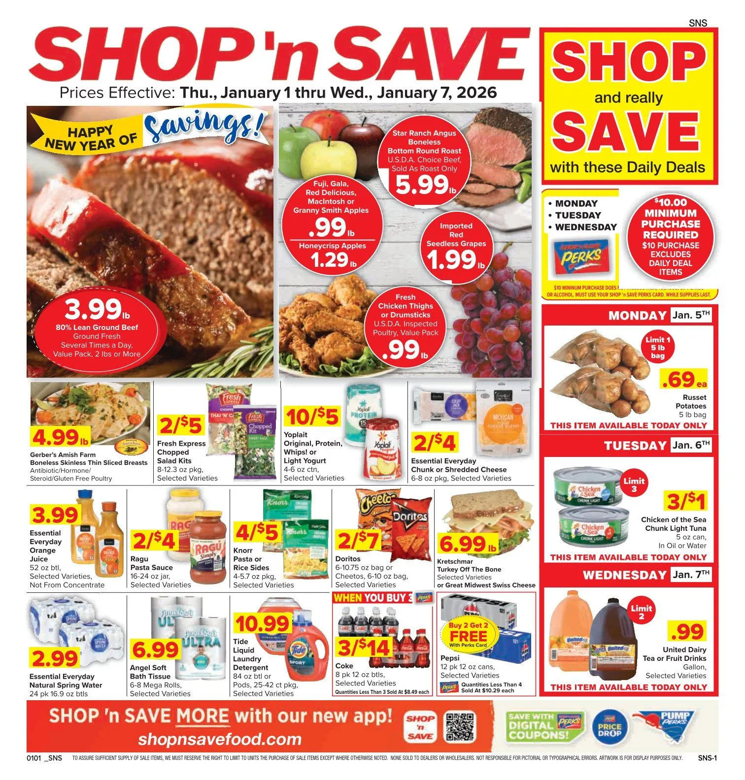 Weekly ad Shop'n Save Sales from January 1 to January 7 2026 - Page 