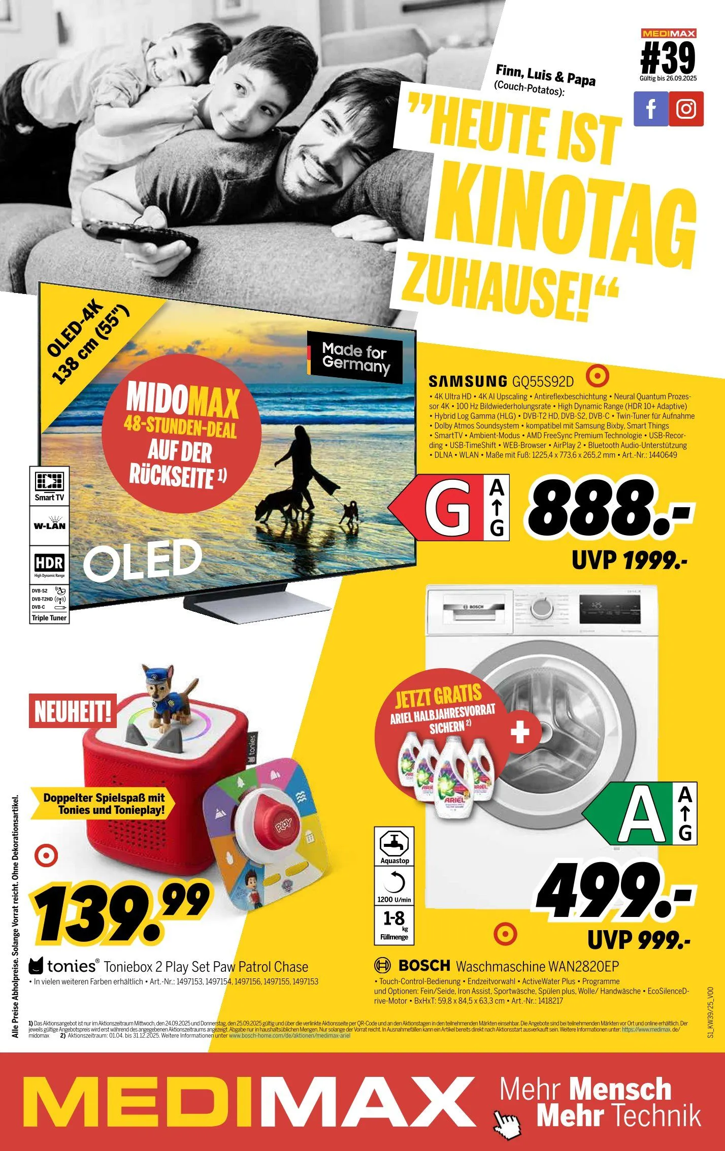 MEDIMAX Prospekte von 19. September bis 25. September 2025 - Prospekt seite 1