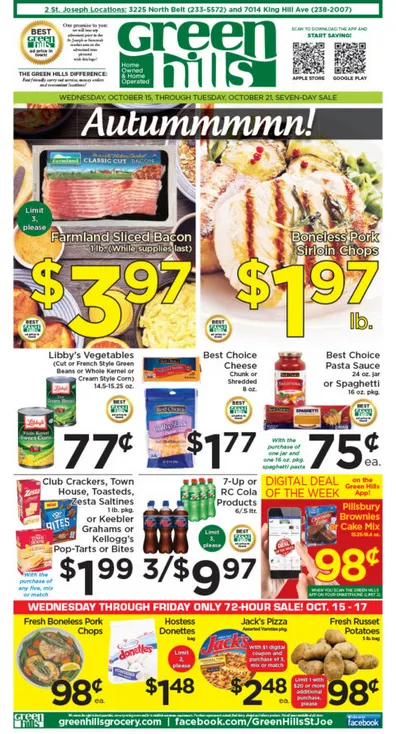Weekly ad Green Hills Grocery Sales from October 15 to October 21 2025 - Page 1