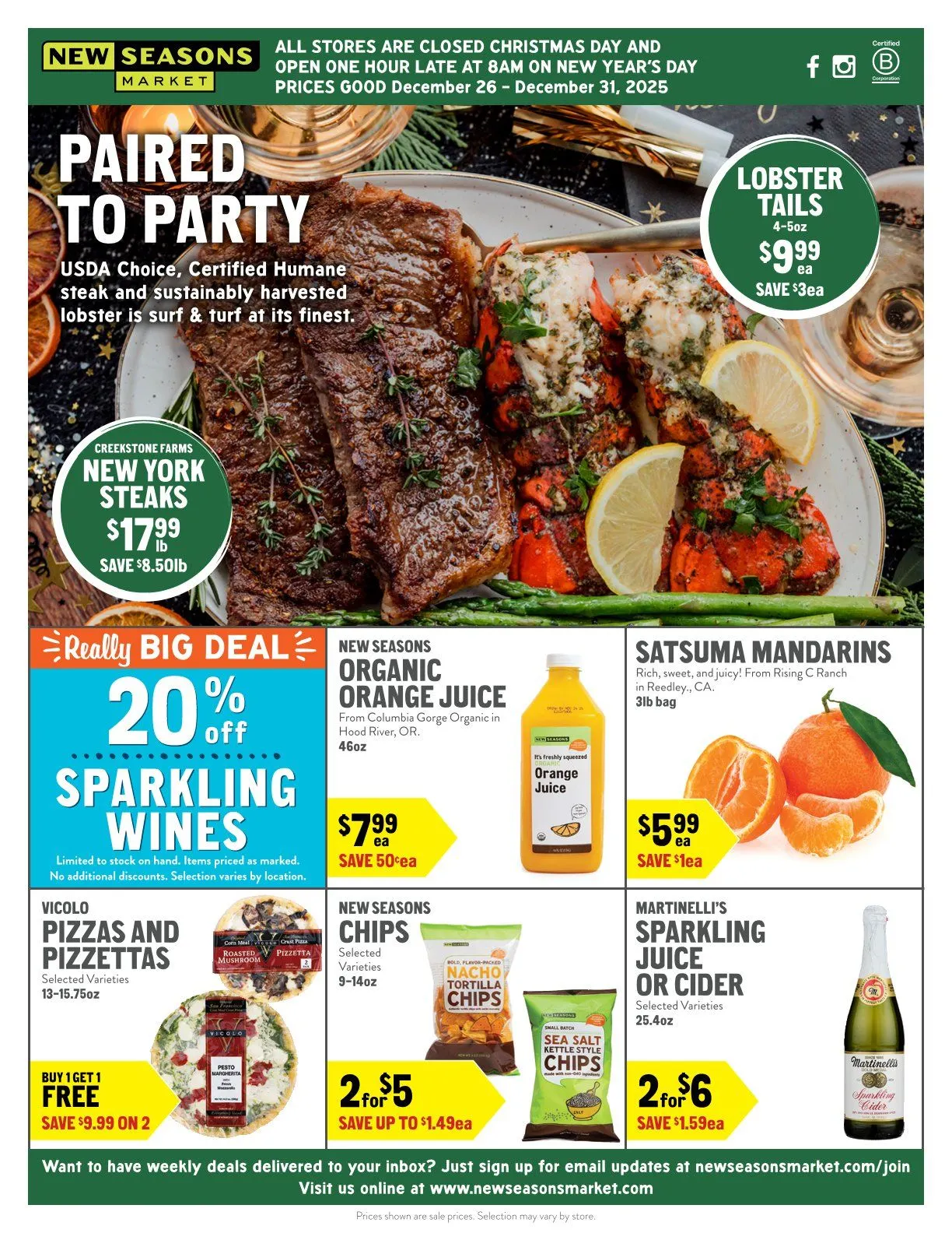 Weekly ad New Seasons Market Sales from December 26 to December 31 2025 - Page 1
