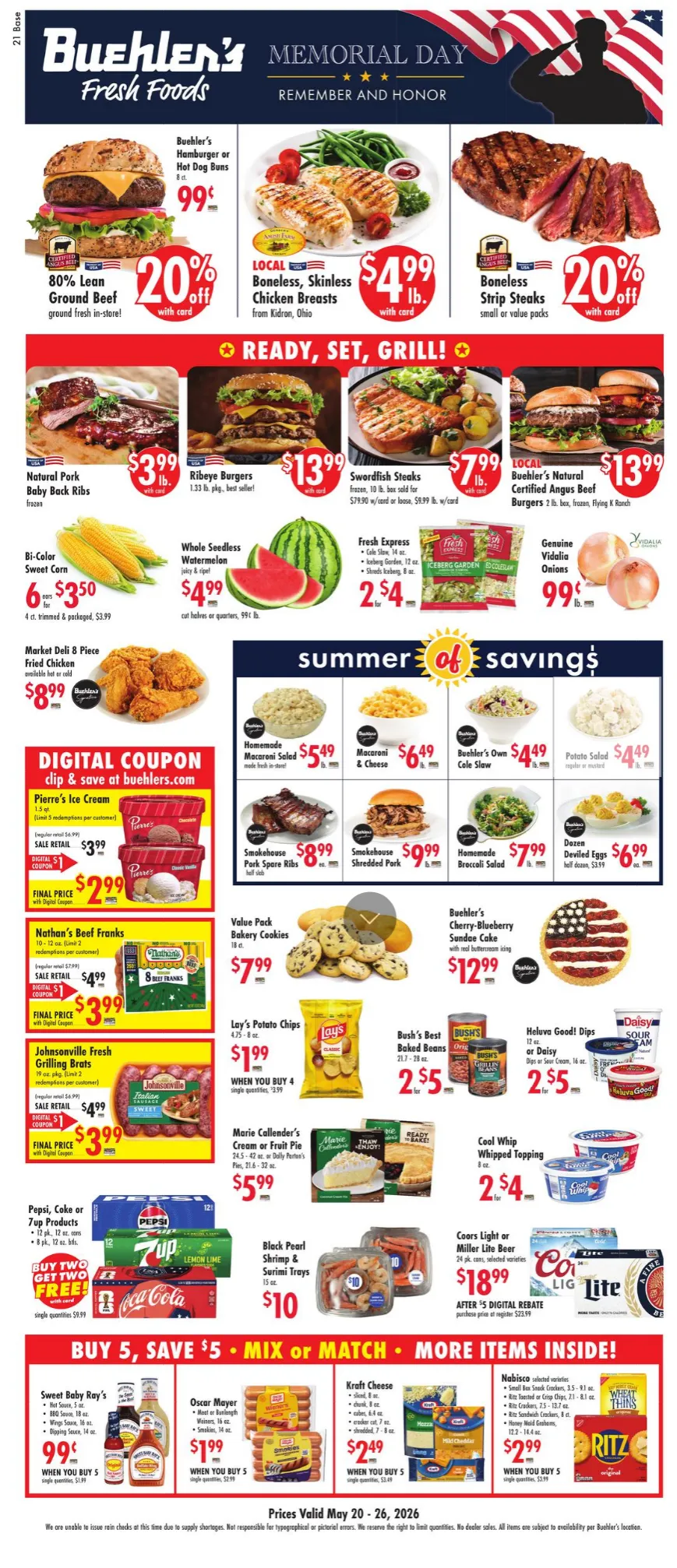 Weekly ad Buehler's Fresh Foods Sales from May 20 to May 26 2026 - Page 1