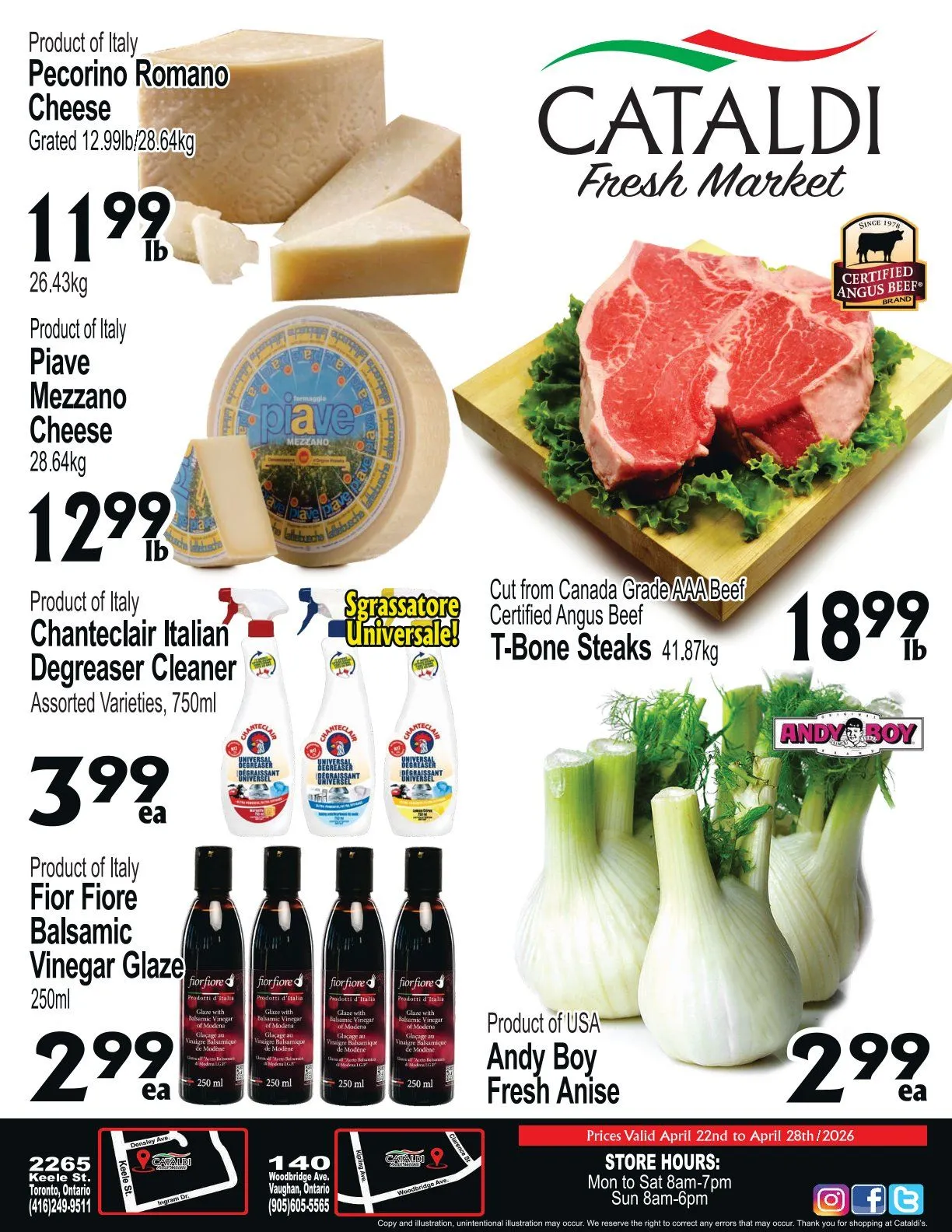 Cataldi Fresh Market Sales from April 22 to April 28 2026 - flyer page 1