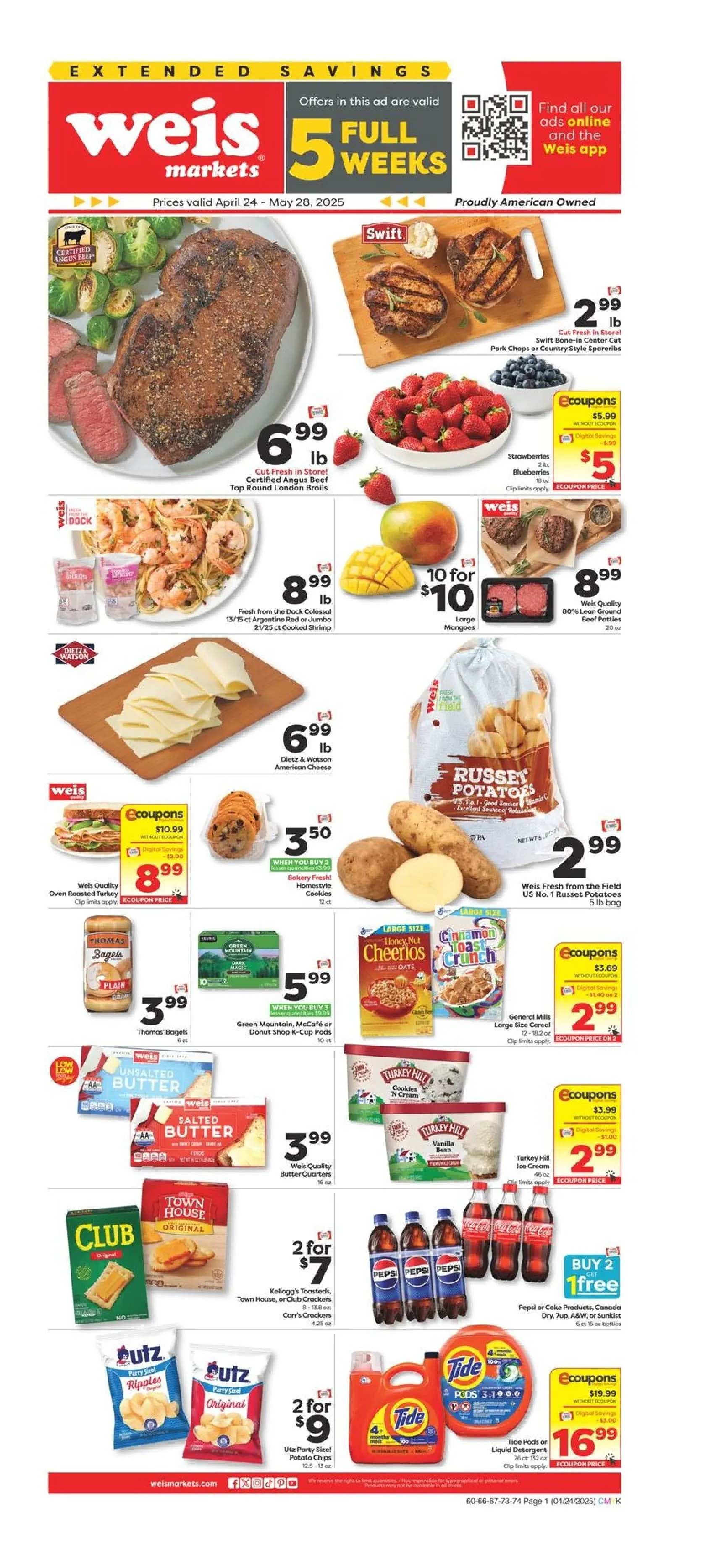 Weekly ad Weis Deals from April 30 to May 28 2025 - Page 1