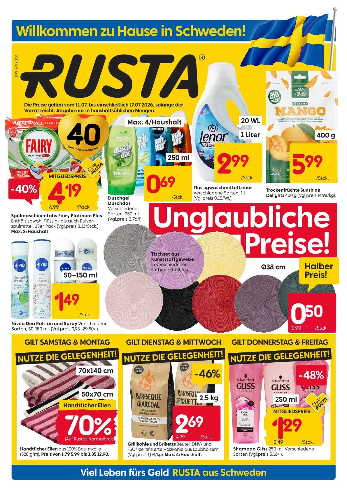 Rusta Angebote von 11. Juli bis 17. Juli 2026 - Prospekt seite 1
