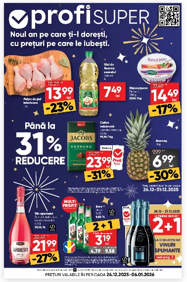 Catalog Profi  de la 26 decembrie până la 6 ianuarie 2026 - Revista Pagina 1