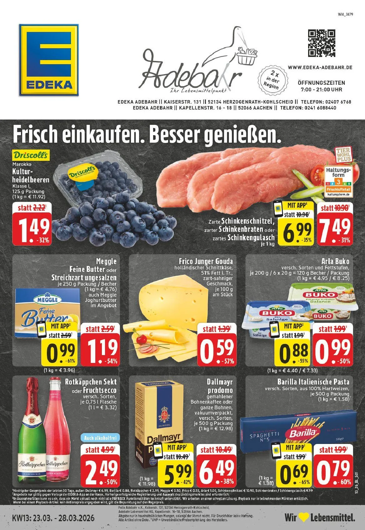 Edeka Prospekte von 23. März bis 28. März 2026 - Prospekt seite 1