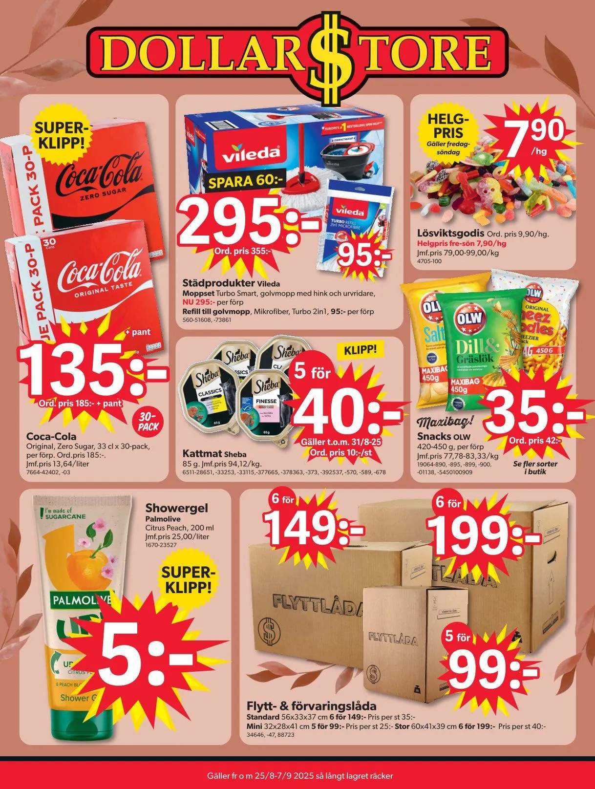  DollarStore Erbjudanden från 25 augusti till 7 september 2025 - Reklamblad sidor 