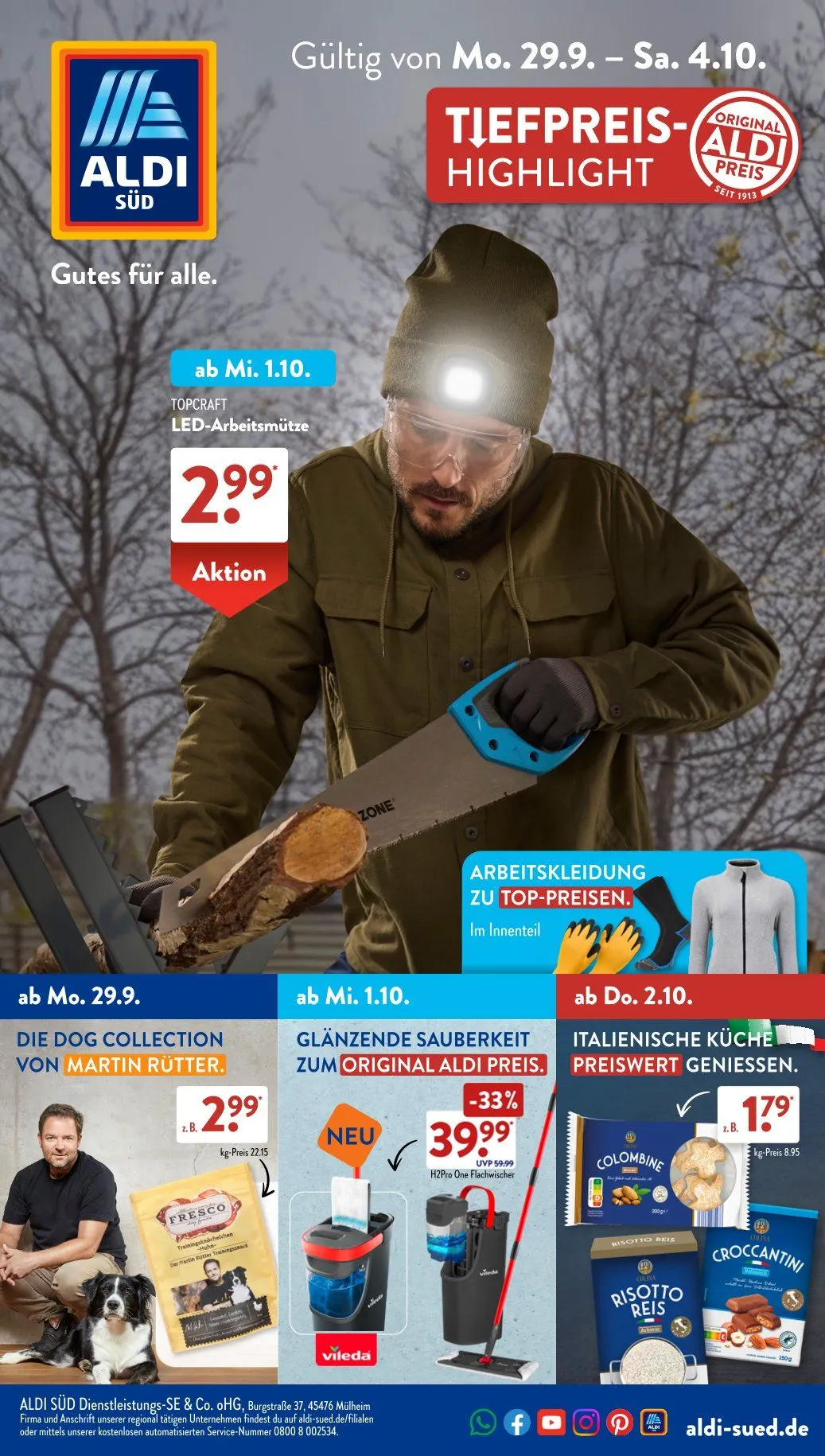 ALDI SÜD Angebote von 29. September bis 4. Oktober 2025 - Prospekt seite 1