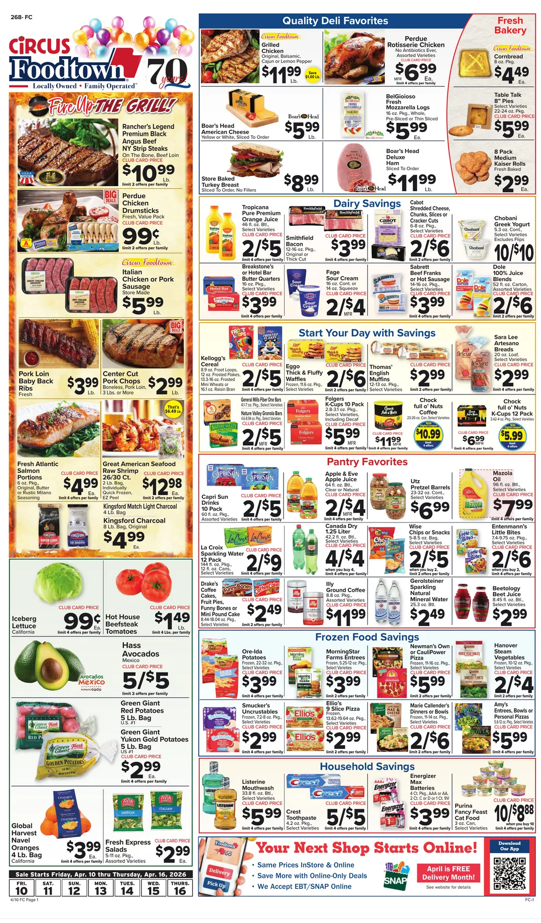 Weekly ad Foodtown Sales from April 10 to April 16 2026 - Page 1