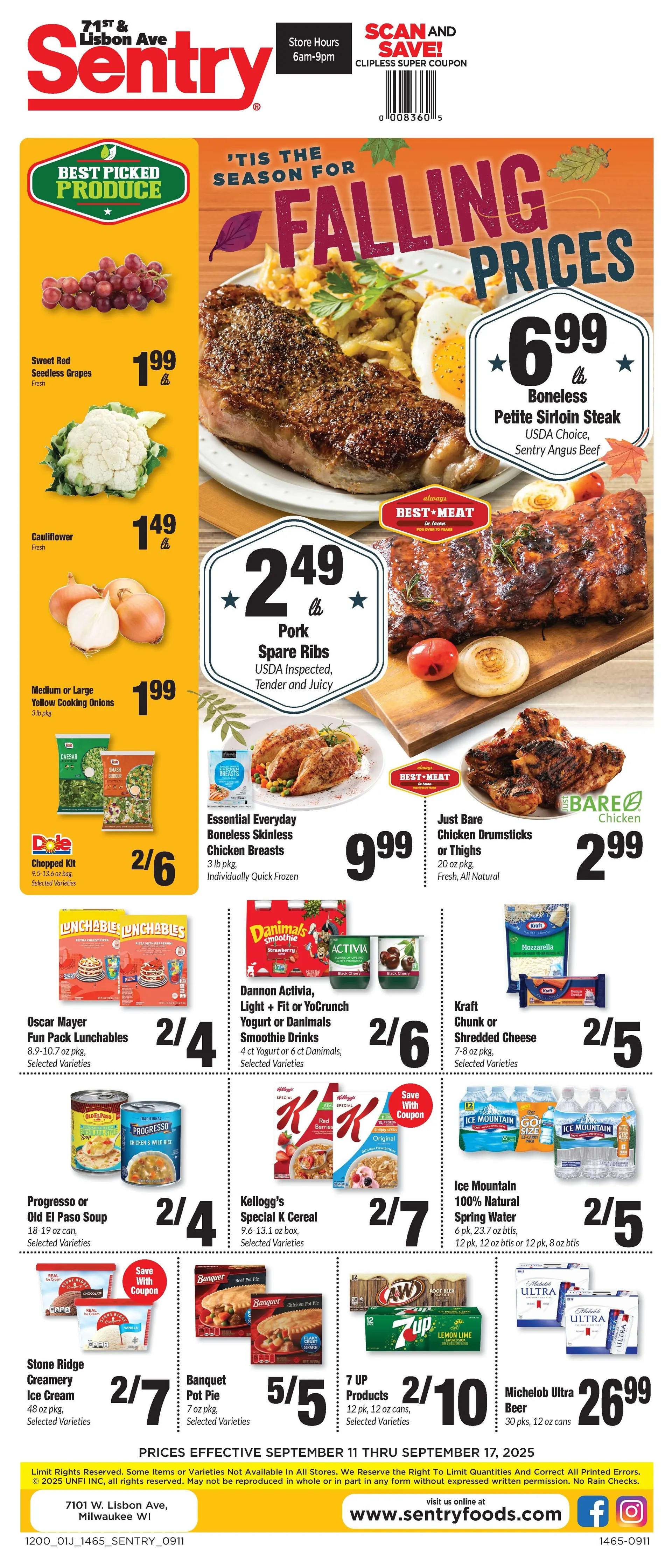 Weekly ad Sentry Foods Sales from September 11 to September 17 2025 - Page 1