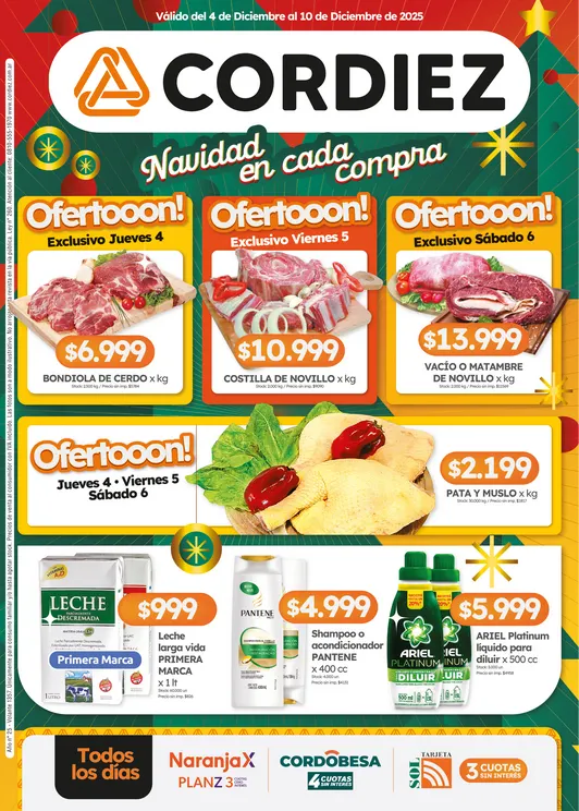 Ofertas de  Cordiez Ofertas 4 de diciembre al 10 de diciembre 2025 - Página  del catálogo