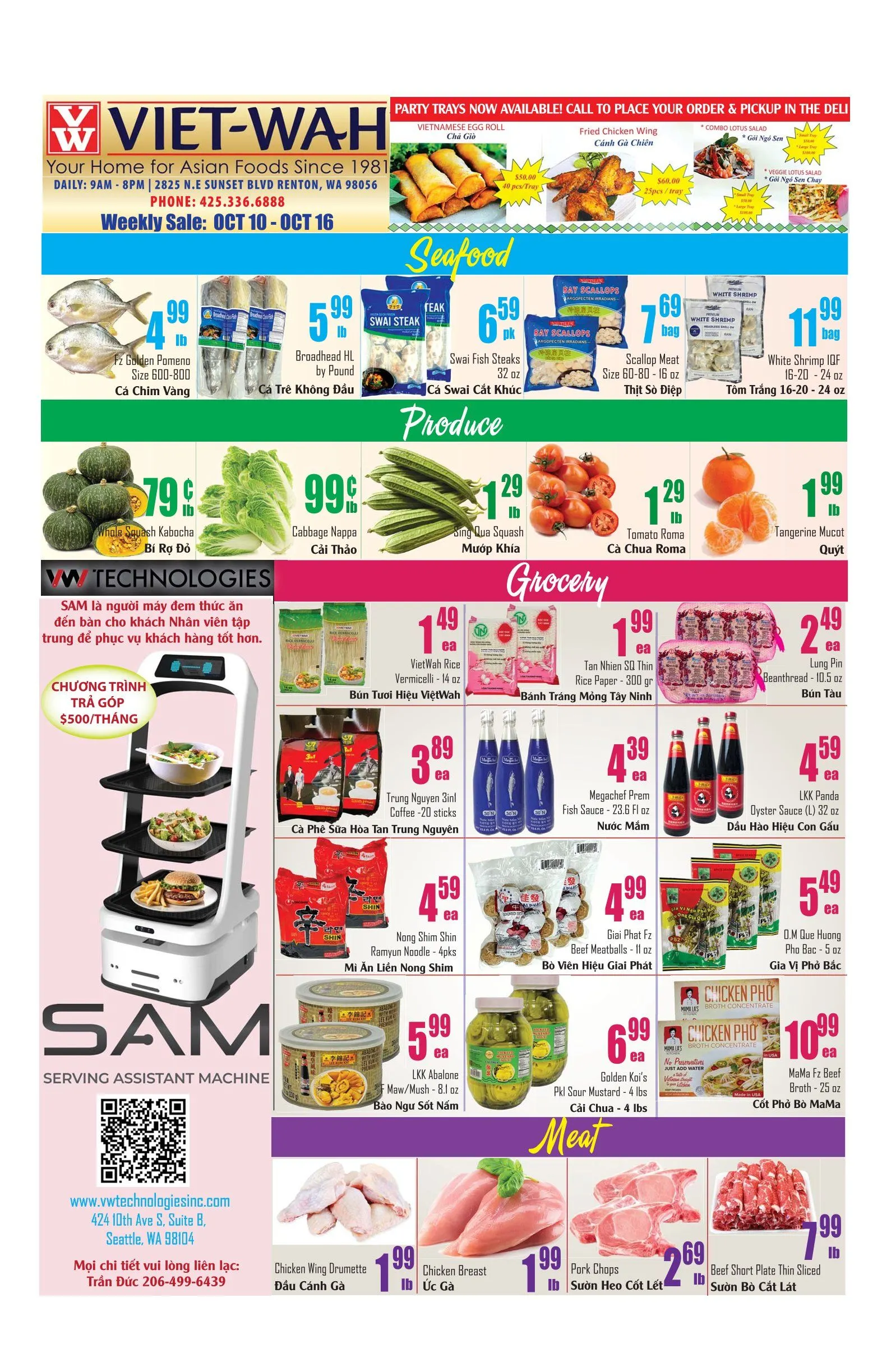 Weekly promotion Viet Wah Supermarket weekly ads spanning from October 10 to October 17 2025 - Page  for Catalogue 365