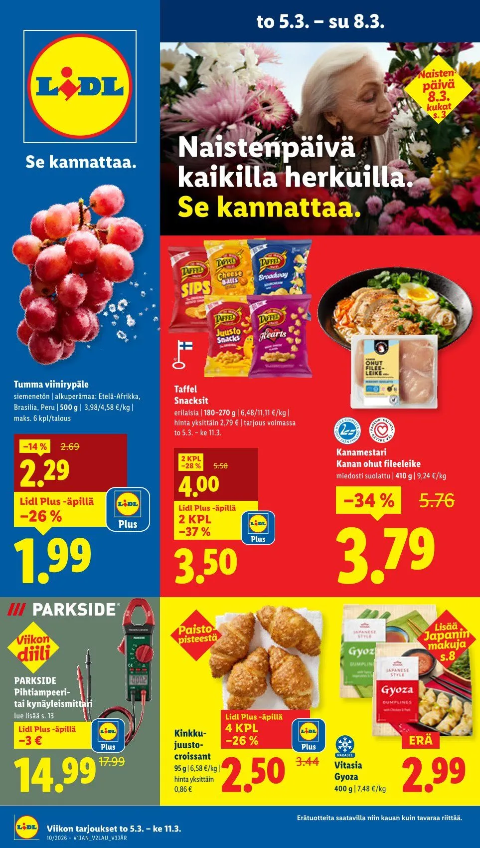  Kaupan Lidl uusimmat tarjoukset voimassa alkaen 5. maaliskuuta - 11. maaliskuuta 2026 - Tarjouslehti sivu 