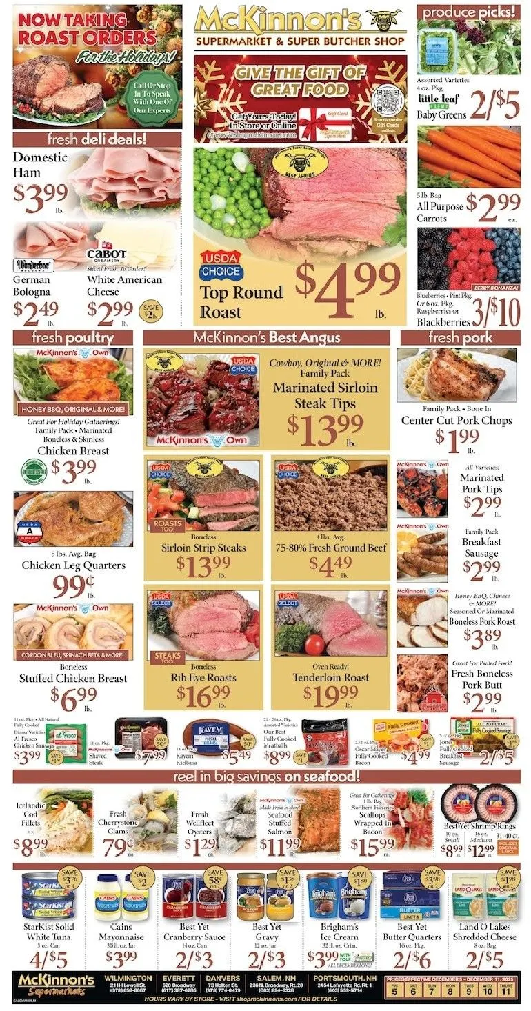 Weekly ad McKinnon's Supermarkets Sales from December 6 to December 11 2025 - Page 1