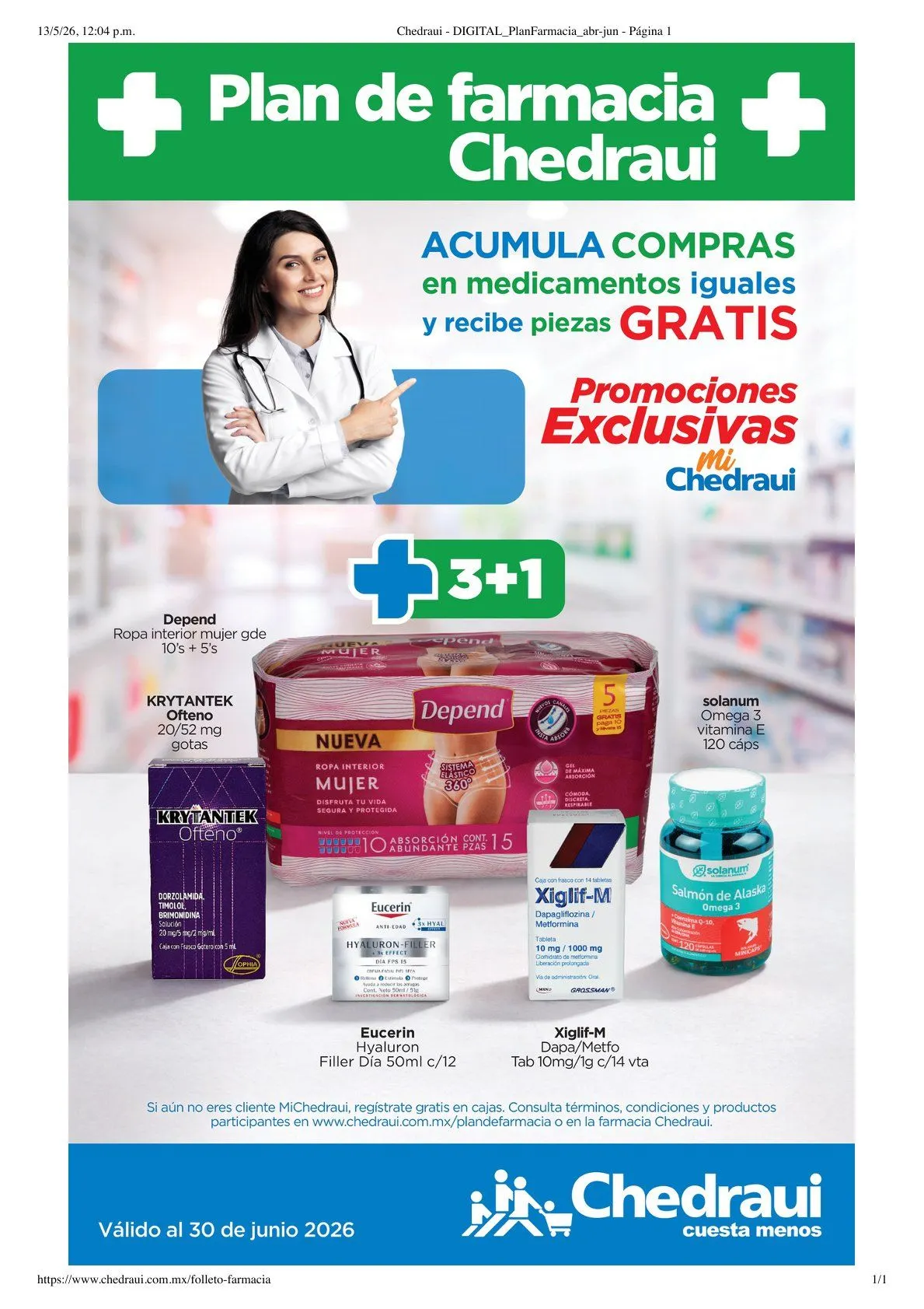 Catálogo de Chedraui Ofertas 13 de mayo al 30 de junio 2026 - Pagina 1