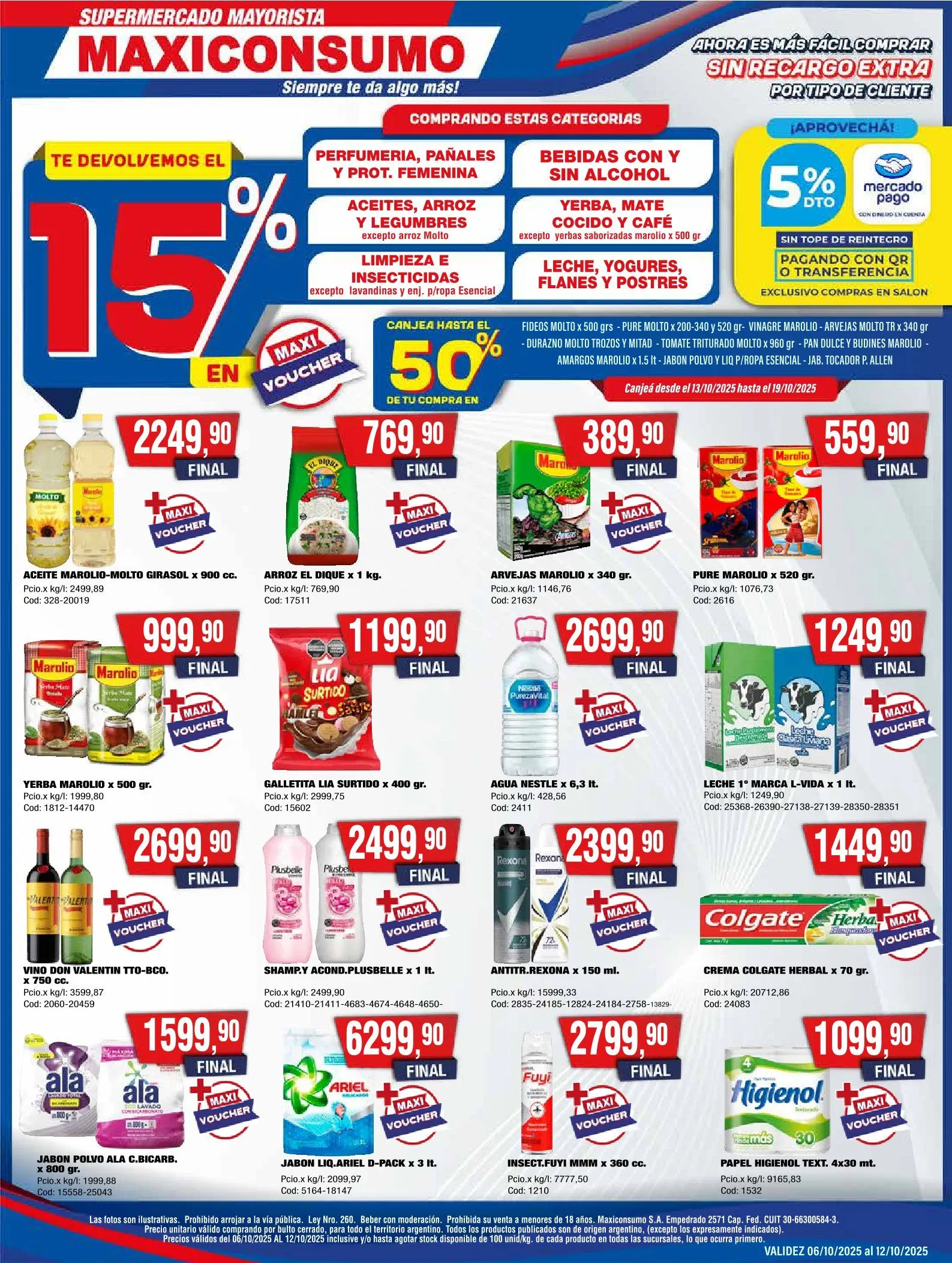 Ofertas de  Ofertas Maxiconsumo 6 de octubre al 13 de octubre 2025 - Página  del catálogo