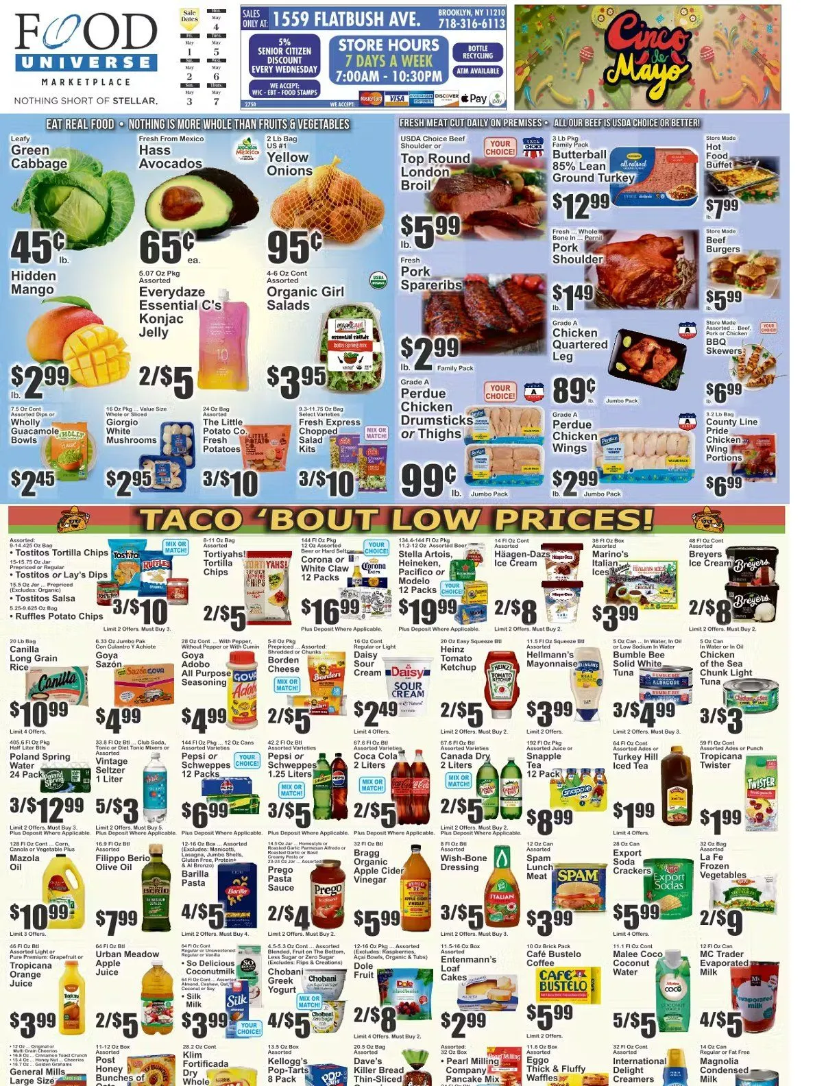 Weekly ad Food Universe Sales from May 4 to May 7 2026 - Page 1