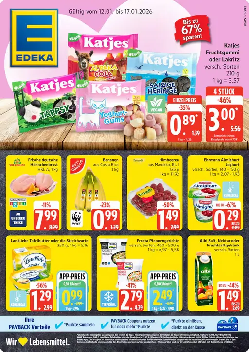 Edeka Prospekte  von 12. Januar bis 17. Januar 2026 - Prospekt seite 1