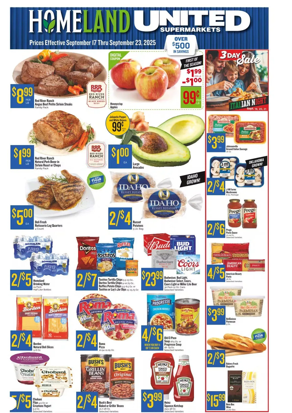 Weekly ad Homeland Sales from September 17 to September 23 2025 - Page 1