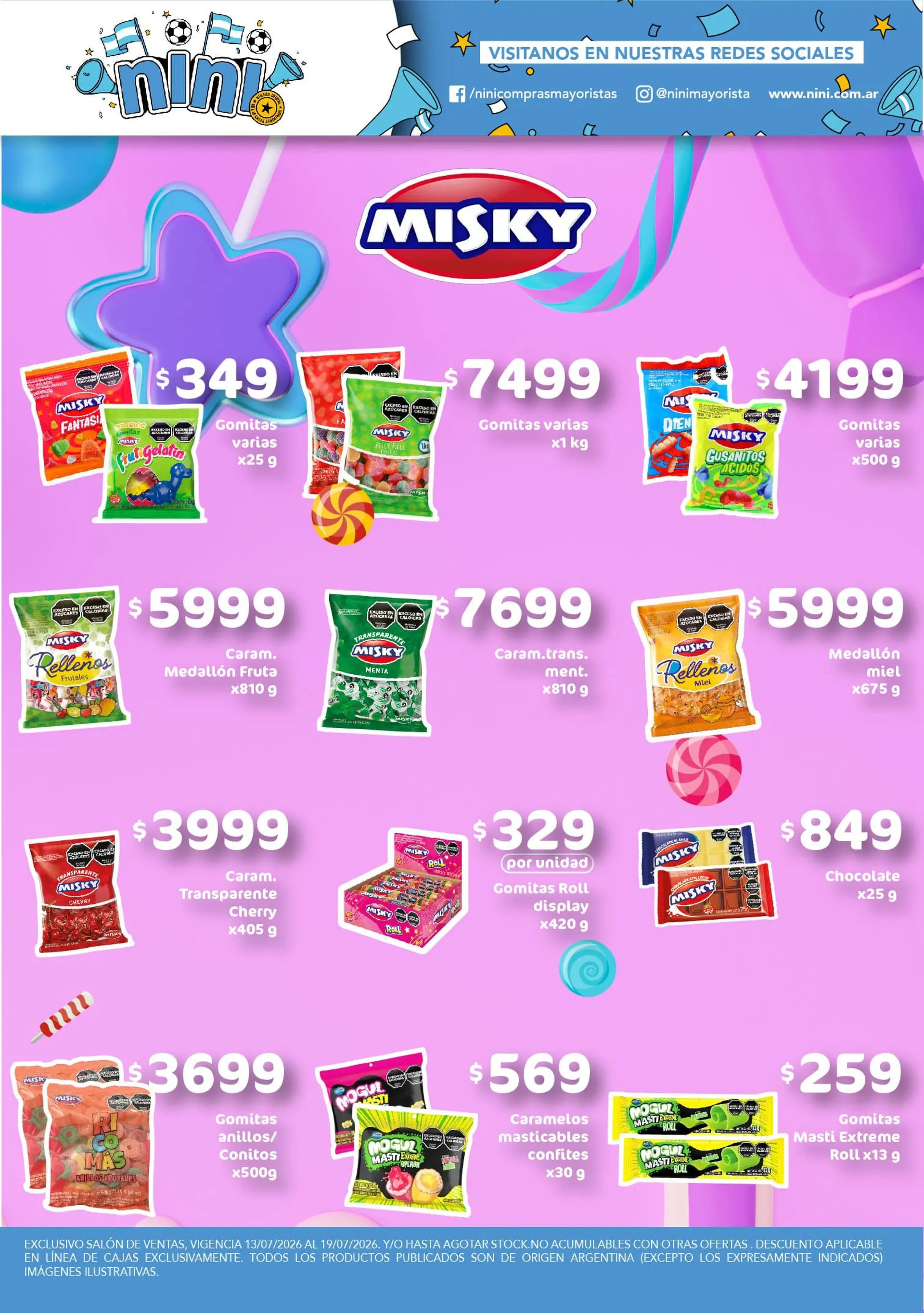 Ofertas de Nini Mayorista 13 de julio al 19 de julio 2026 - Página 1 del catálogo