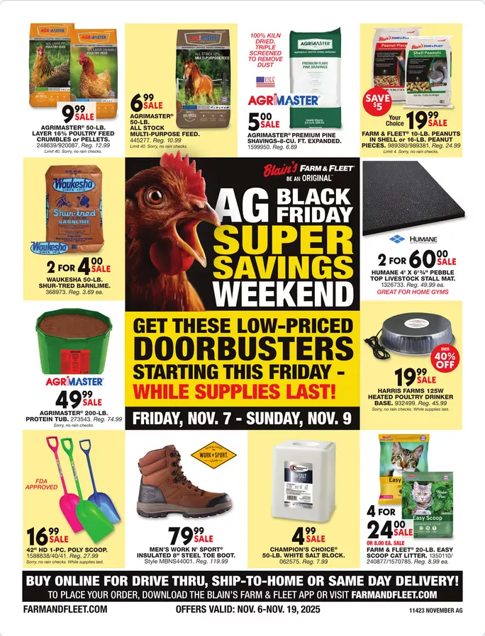 Weekly ad Blain's Farm & Fleet Sales from November 7 to November 9 2025 - Page 1