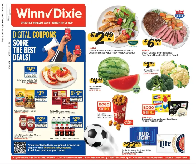 Weekly ad Winn Dixie Sales from July 15 to July 21 2026 - Page 1