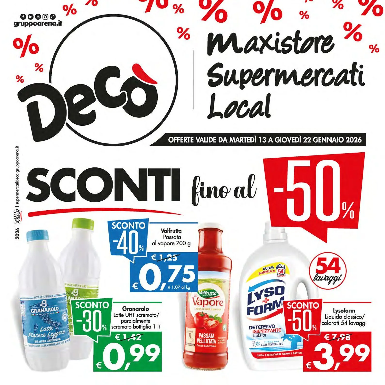 Volantini Deco Supermercati da 13 gennaio a 22 gennaio di 2026 - Pagina del volantino 1