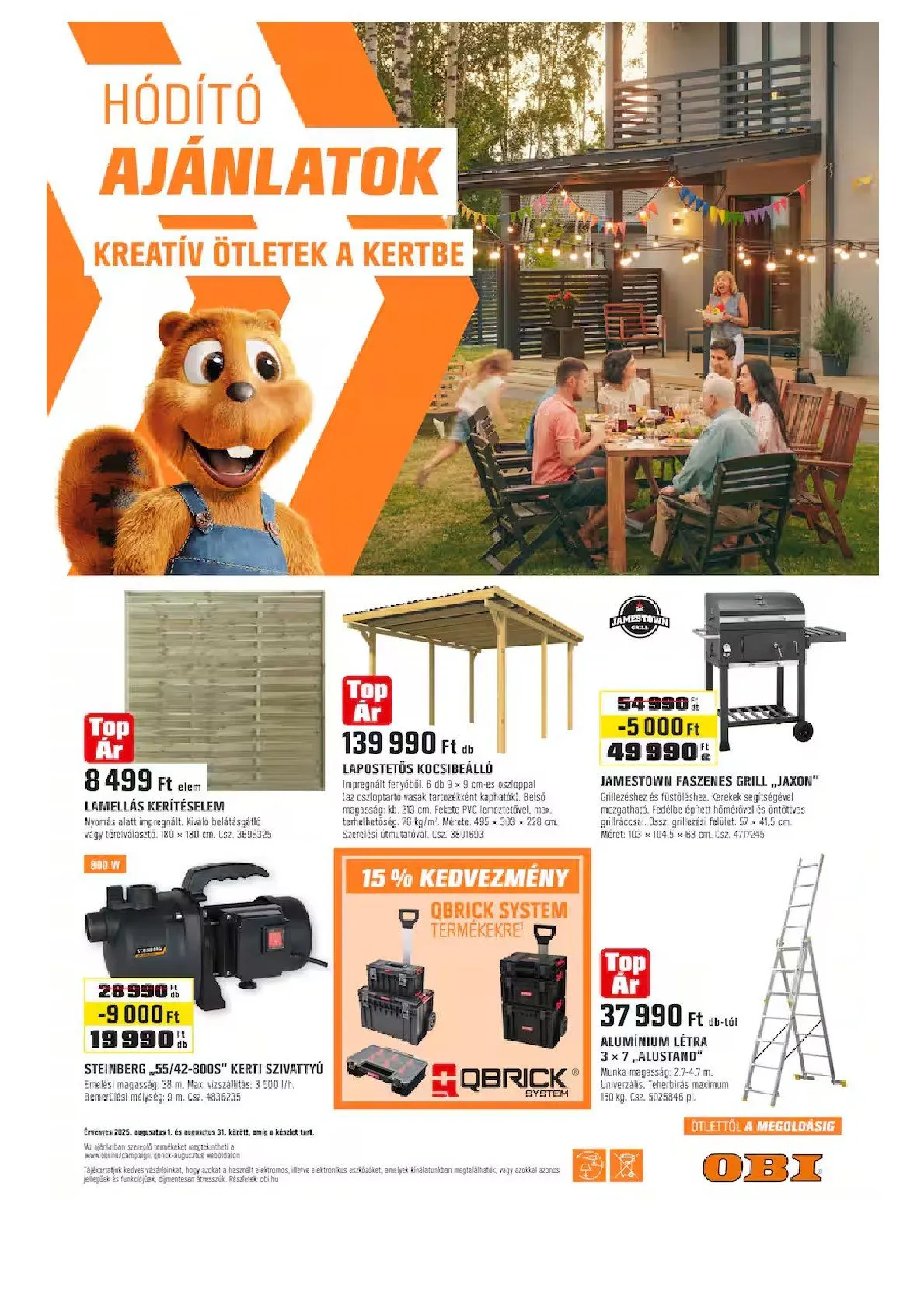 Katalógus OBI legfrissebb ajánlatai augusztus 1.-tól augusztus 31.-ig 2025. - Oldal 1