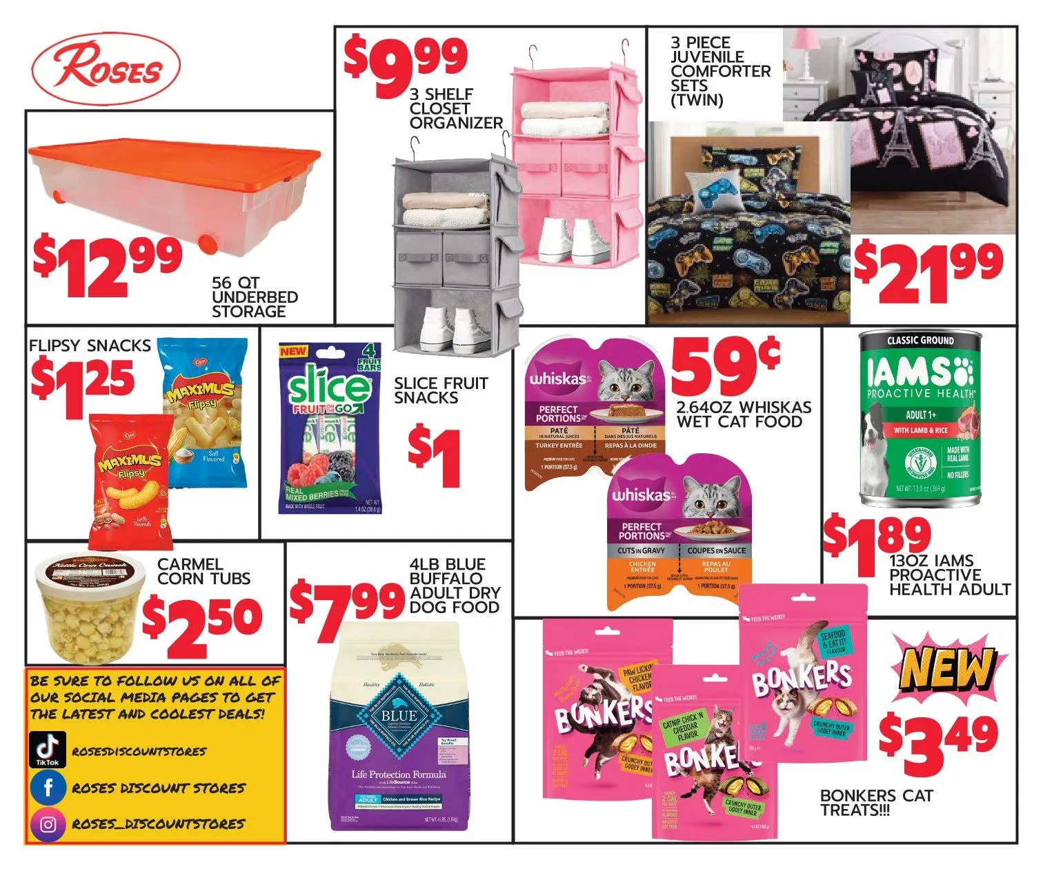 Weekly ad Roses Discount Store Sales from August 20 to August 27 2025 - Page 