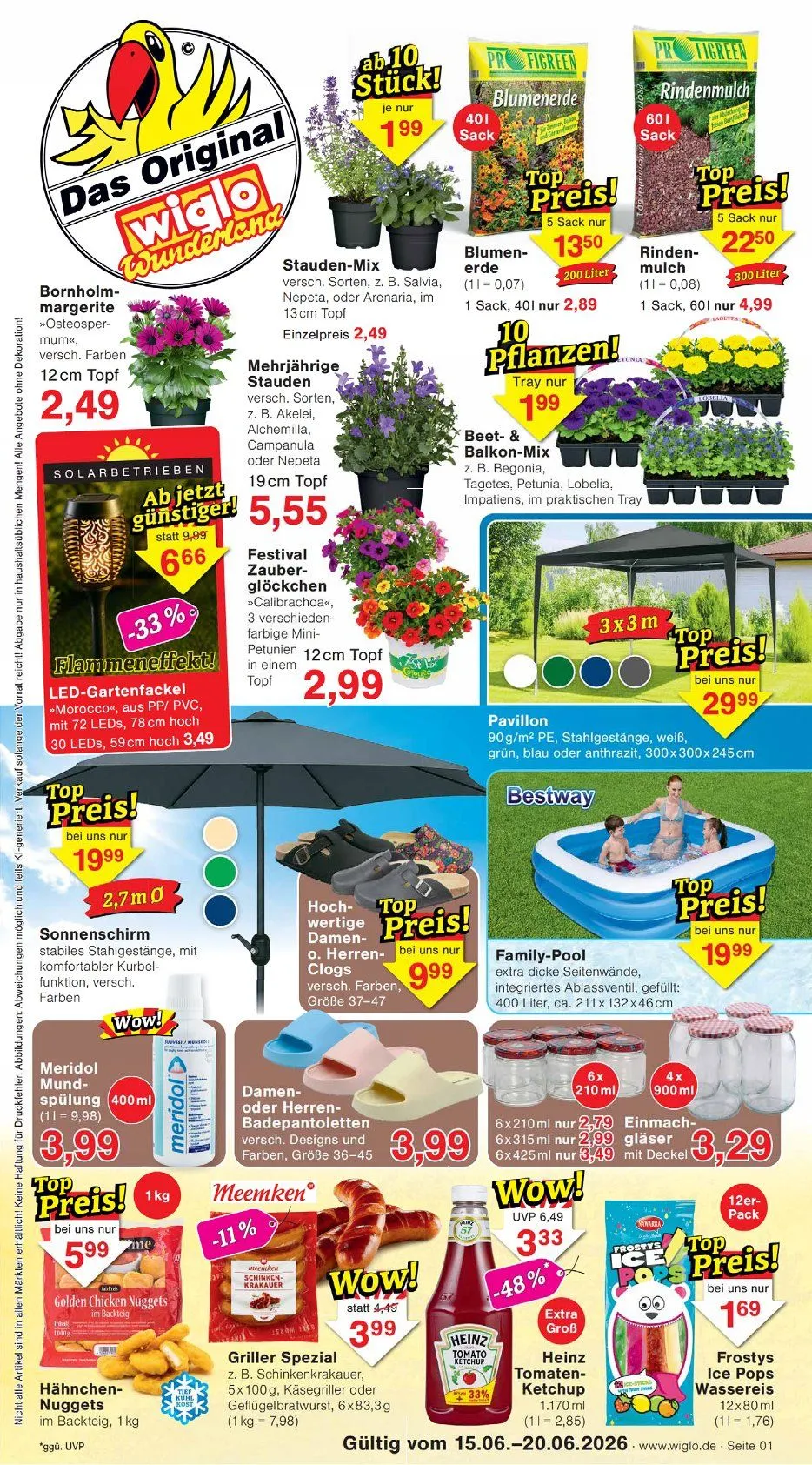 Wiglo Wunderland Angebote von 15. Juni bis 20. Juni 2026 - Prospekt seite 1
