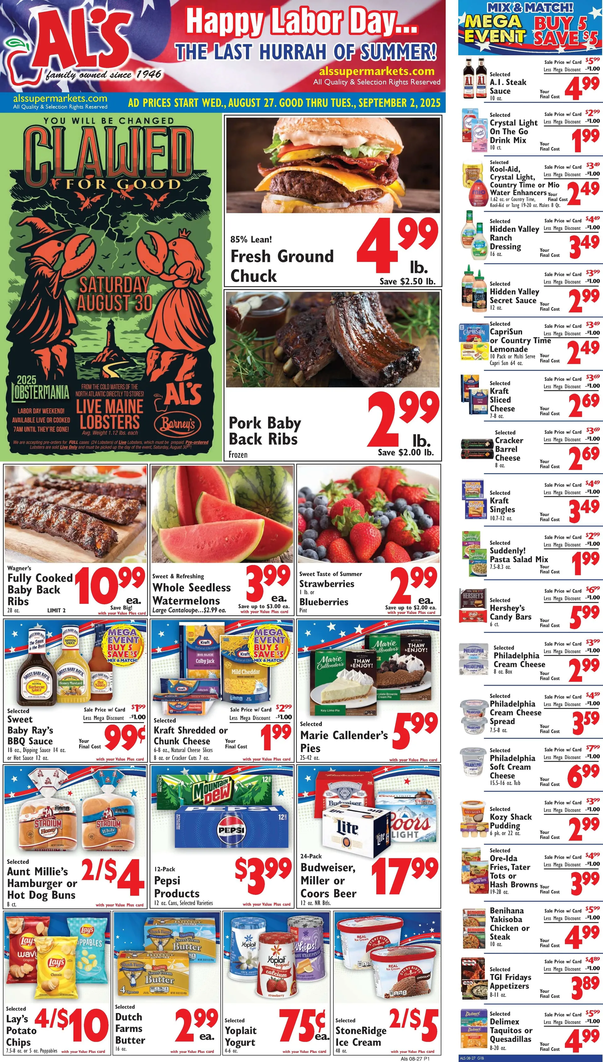 Weekly ad Al's Supermarket Sales from August 27 to September 2 2025 - Page 