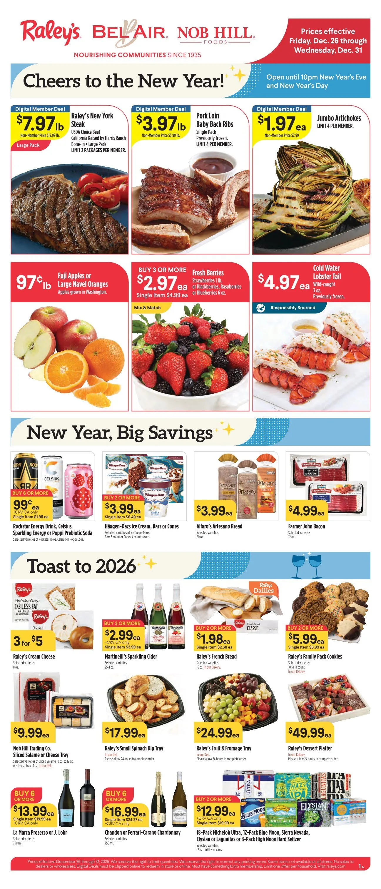Weekly ad Raley's Sales from December 26 to December 31 2025 - Page 1