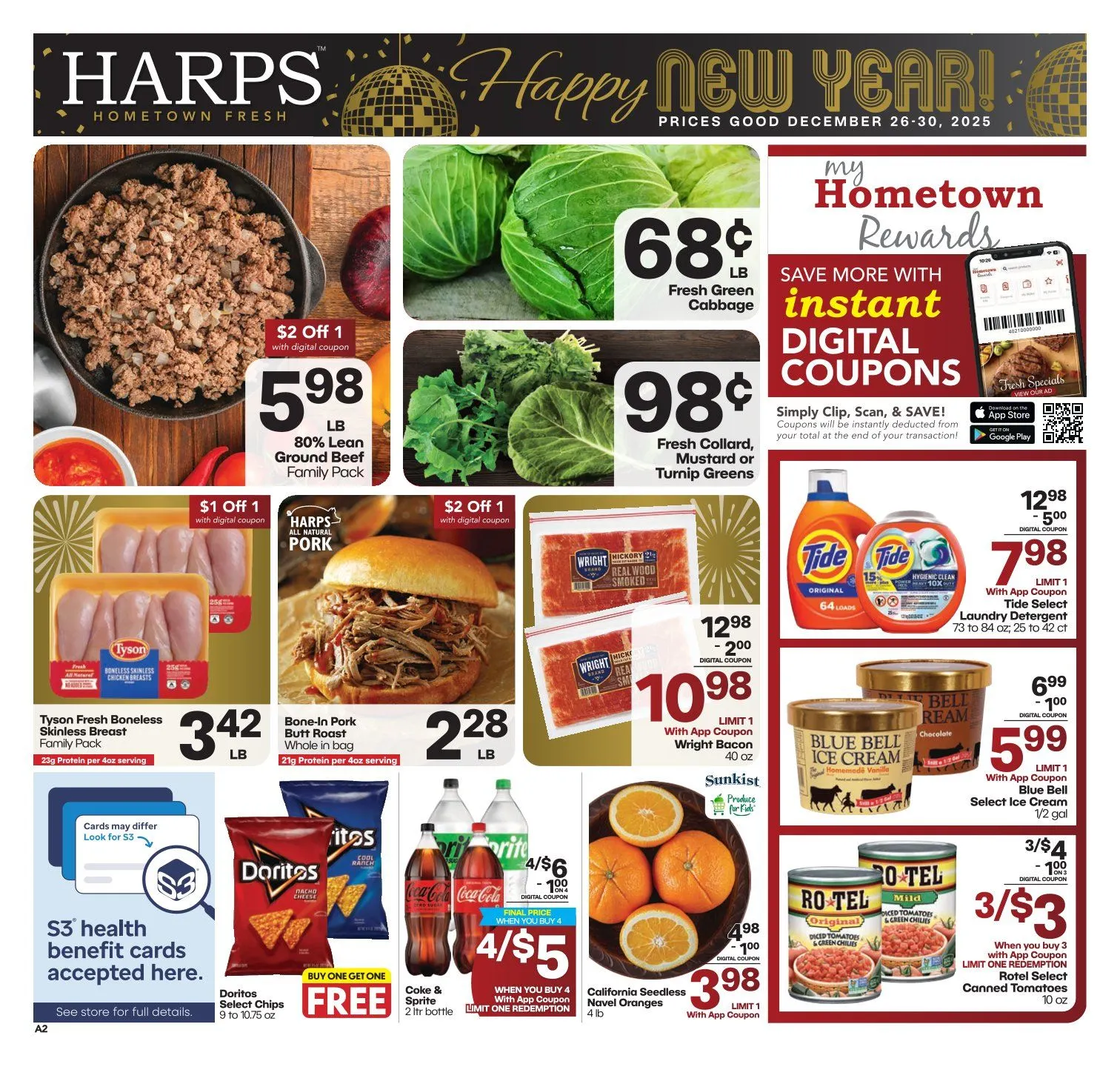 Weekly ad Harps Foods Sales from December 26 to December 30 2025 - Page 1