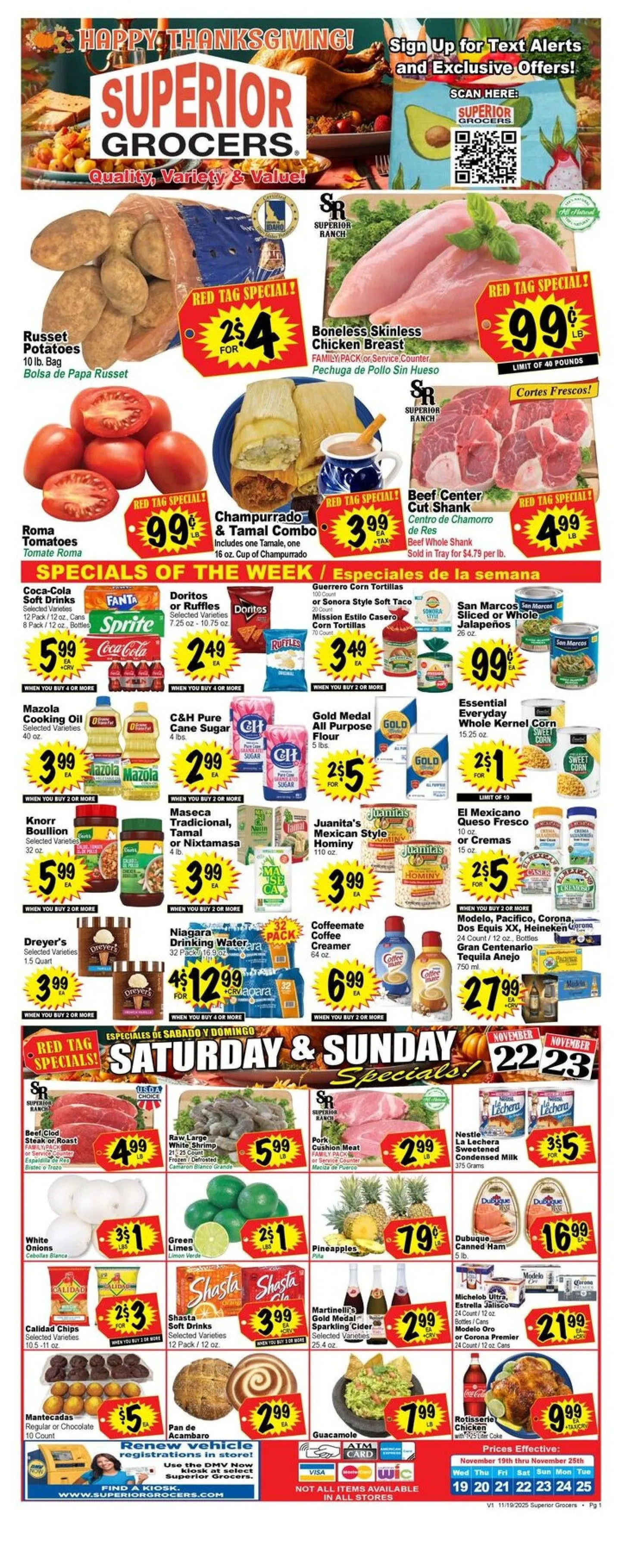 Weekly ad Superior Grocers Sales from November 19 to November 25 2025 - Page