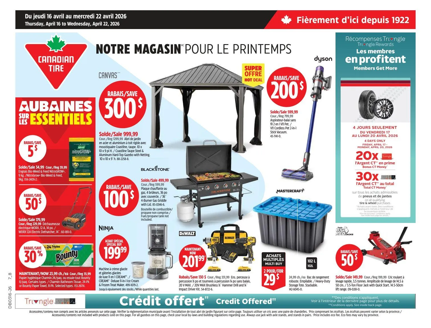  Canadian Tire Sales from April 16 to April 19 2026 - flyer page 1